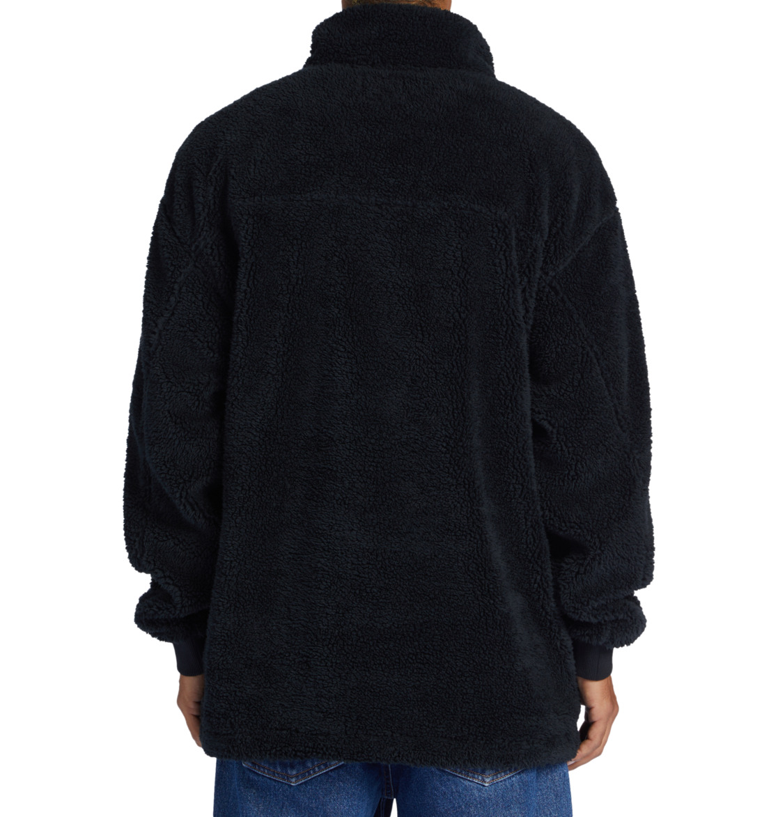 DC Avalon Mock Neck Fleece Men Sweatshirt Black | US-9527WEN