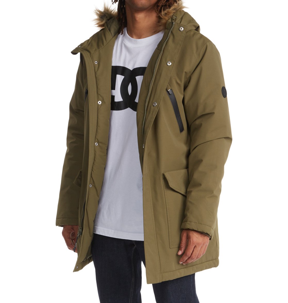 DC Bamberg Water-Resistant Parka Men Jackets Dark Green | US-3679RBI