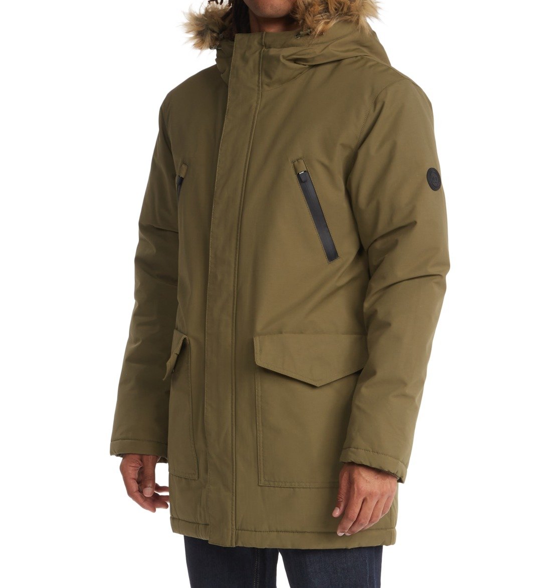 DC Bamberg Water-Resistant Parka Men Jackets Dark Green | US-3679RBI