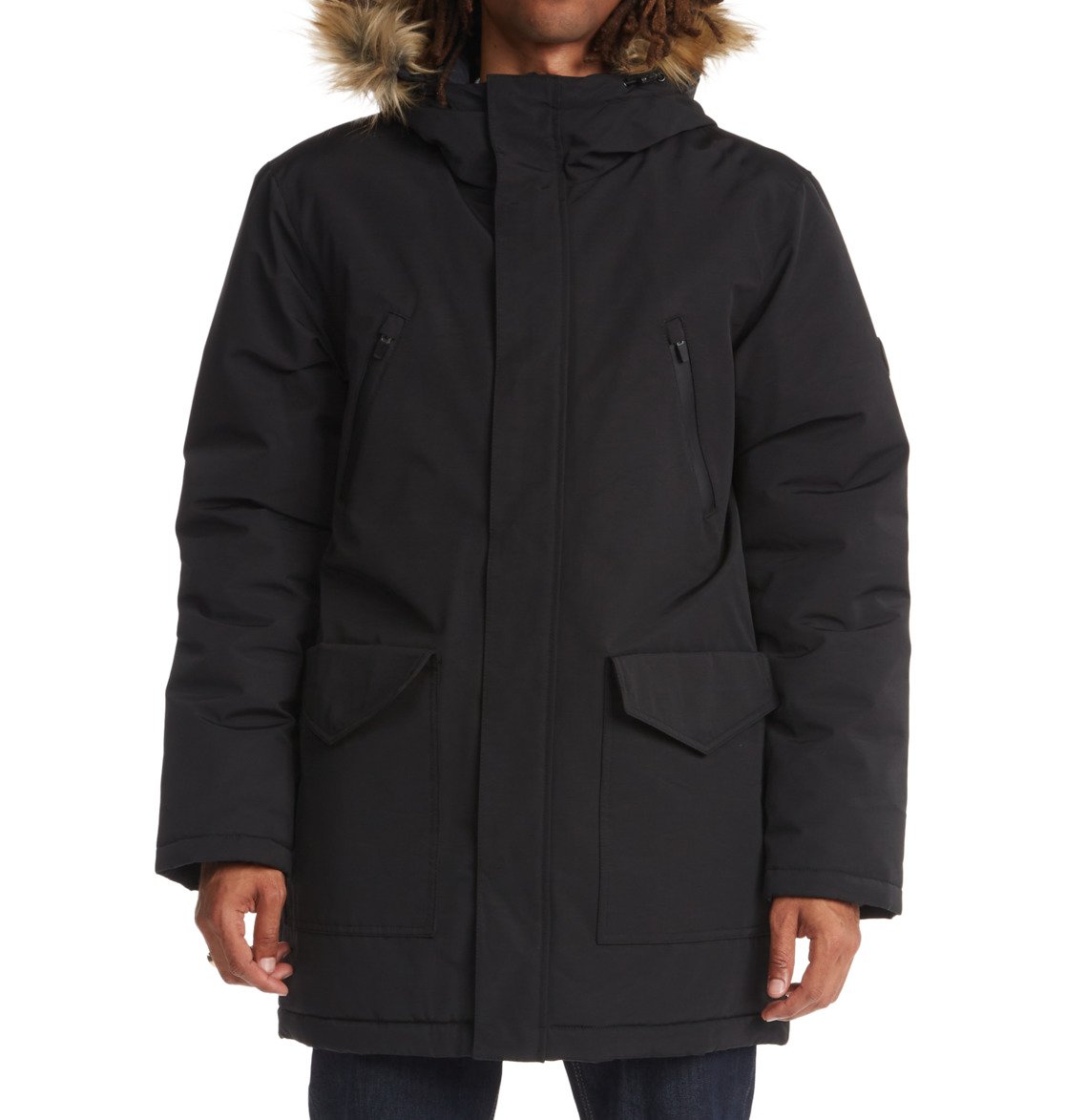 DC Bamberg Water-Resistant Parka Men Jackets Black | US-5432JDI