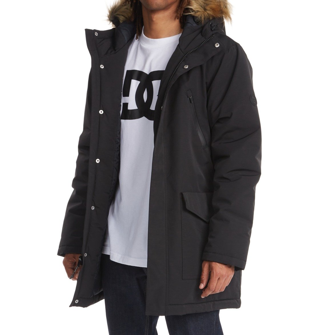 DC Bamberg Water-Resistant Parka Men Jackets Black | US-5432JDI