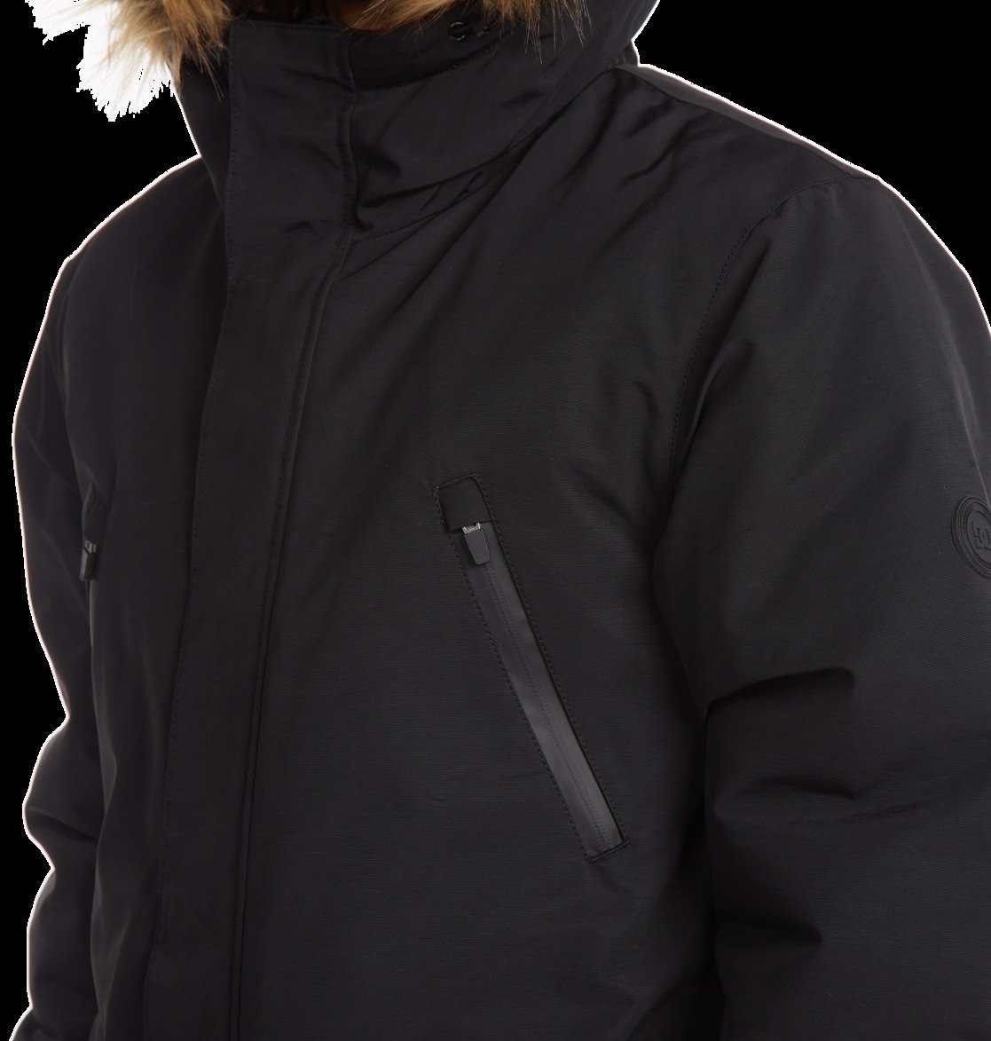 DC Bamberg Water-Resistant Parka Men Jackets Black | US-5432JDI