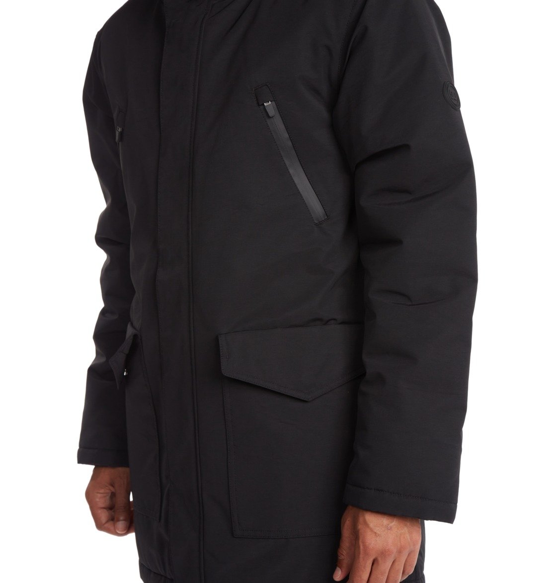 DC Bamberg Water-Resistant Parka Men Jackets Black | US-5432JDI