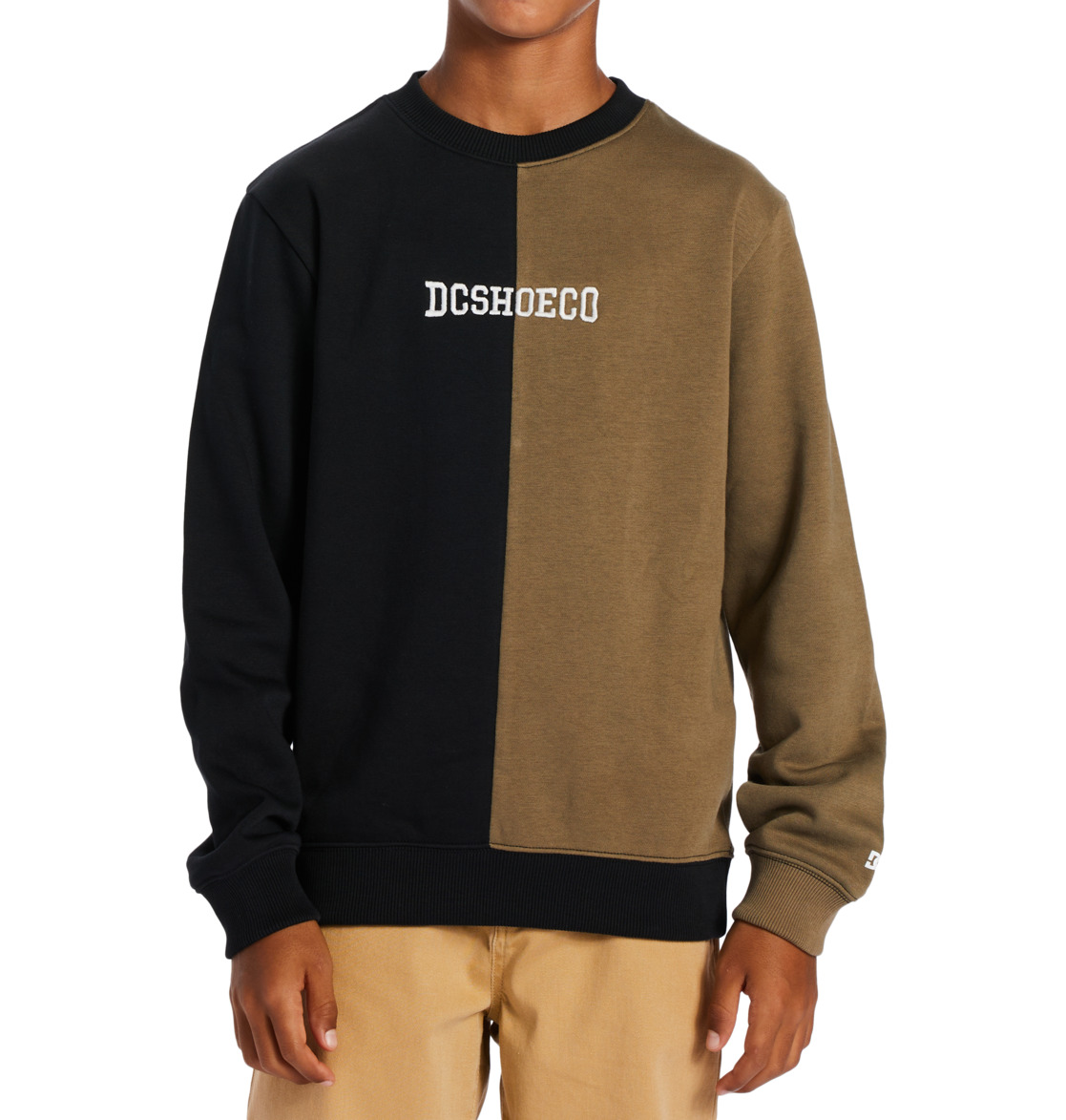 DC Baseline Kids' Sweatshirt Black / Brown | US-9824HIB