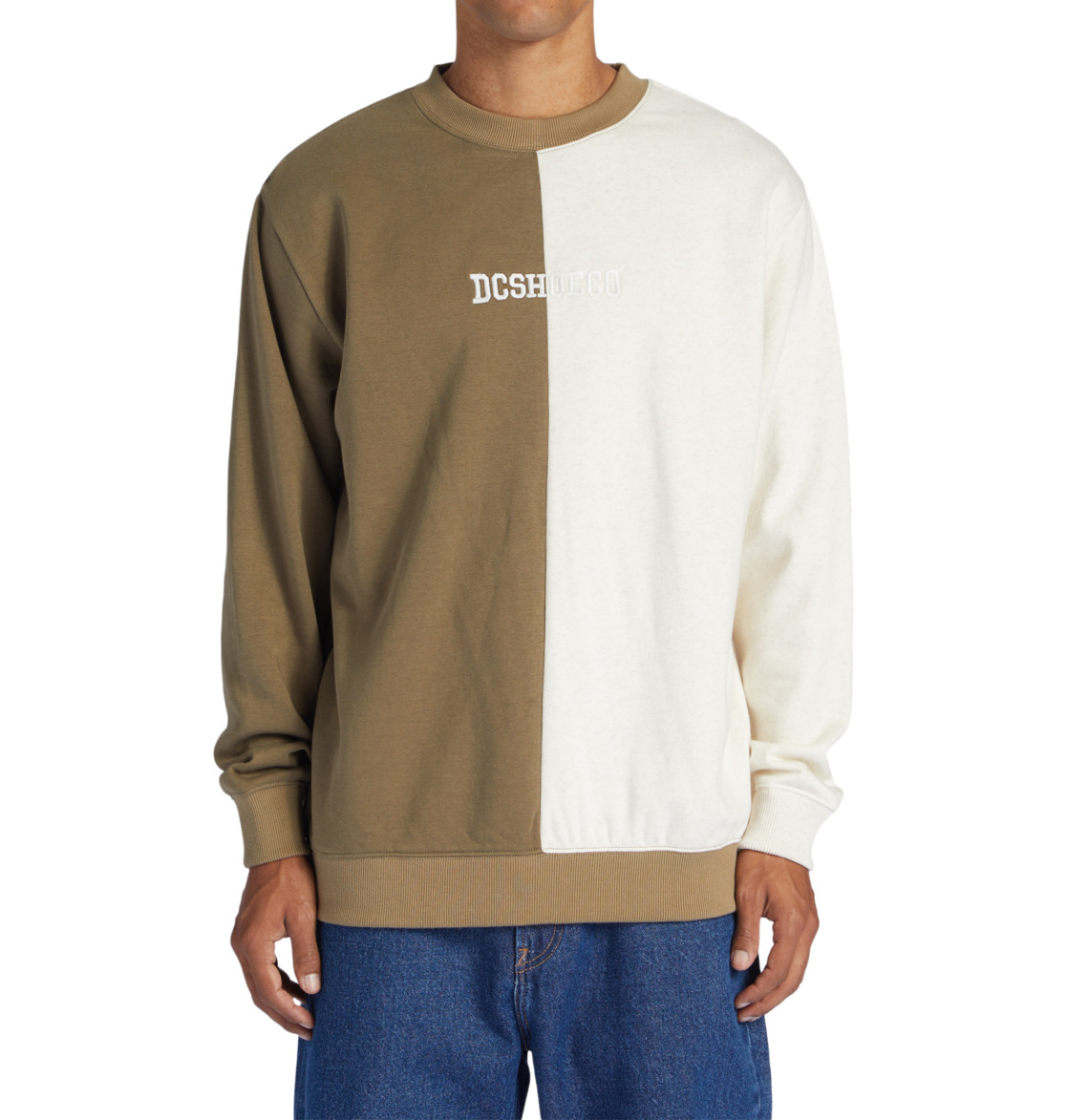 DC Baseline Men Sweatshirt Brown | US-0957YQO