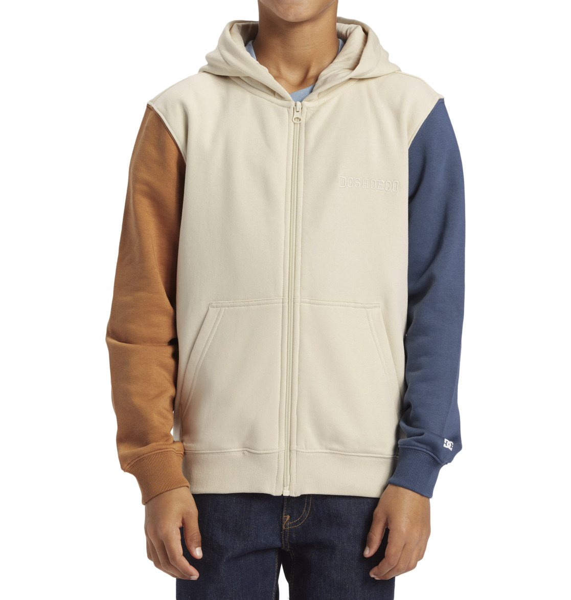 DC Baseline Zip-Up Kids' Hoodie Beige | US-2136XIG