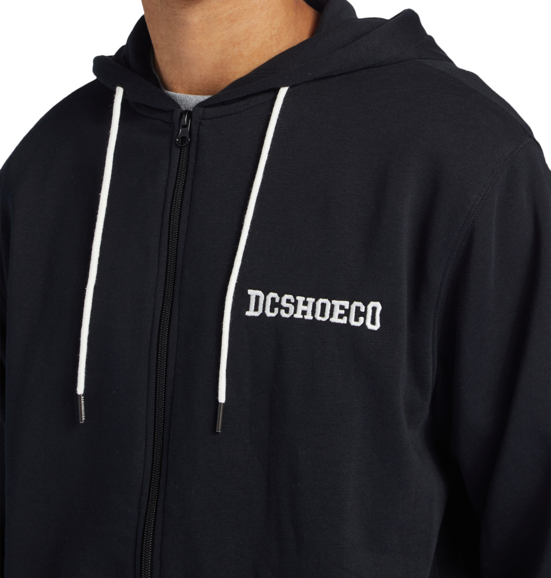 DC Baseline Zip-Up Men Hoodie Black | US-6309UWS