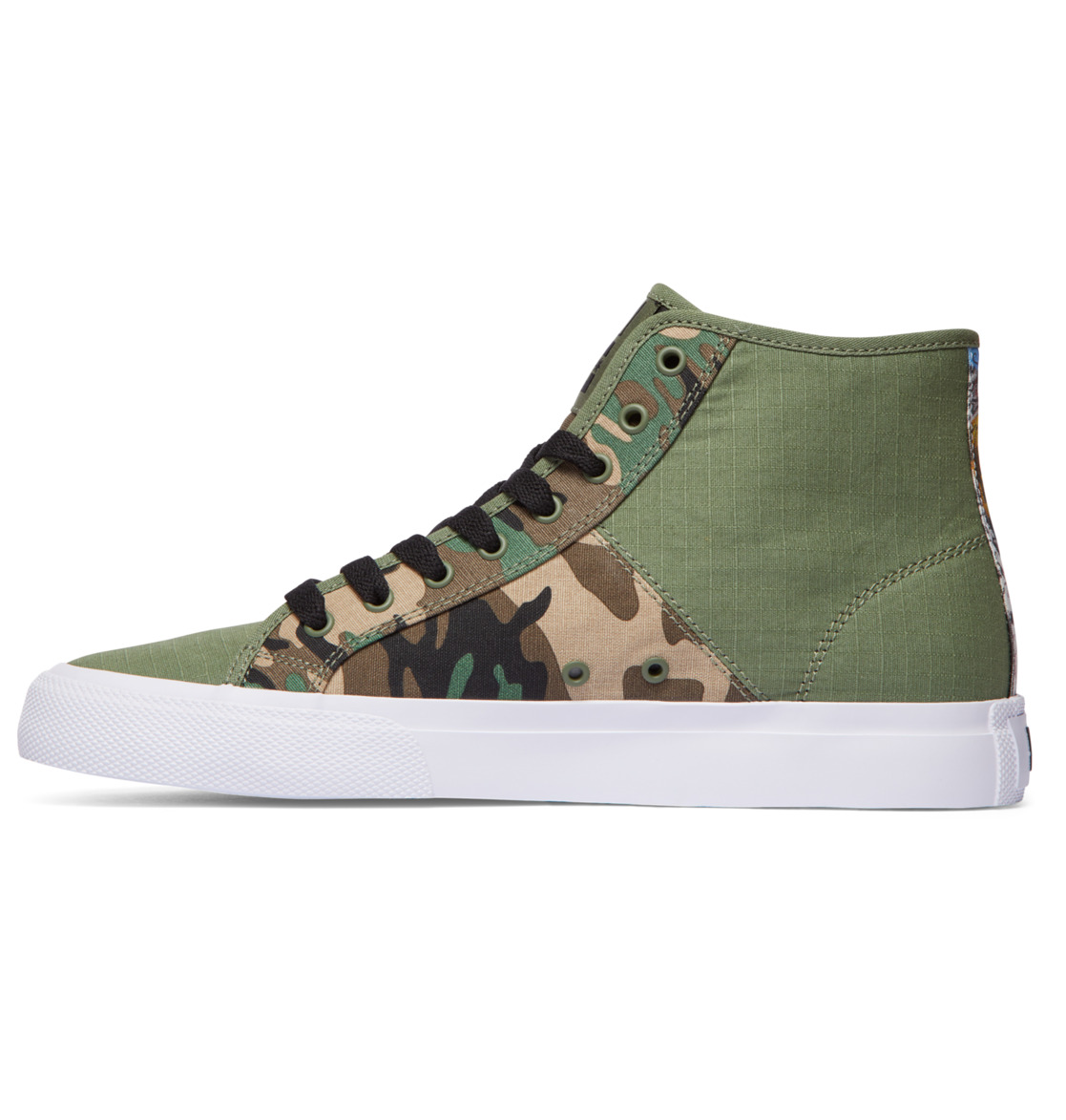 DC Basquiat Manual High-Top Camo Men Sneakers Black / Camo | US-6317XBA