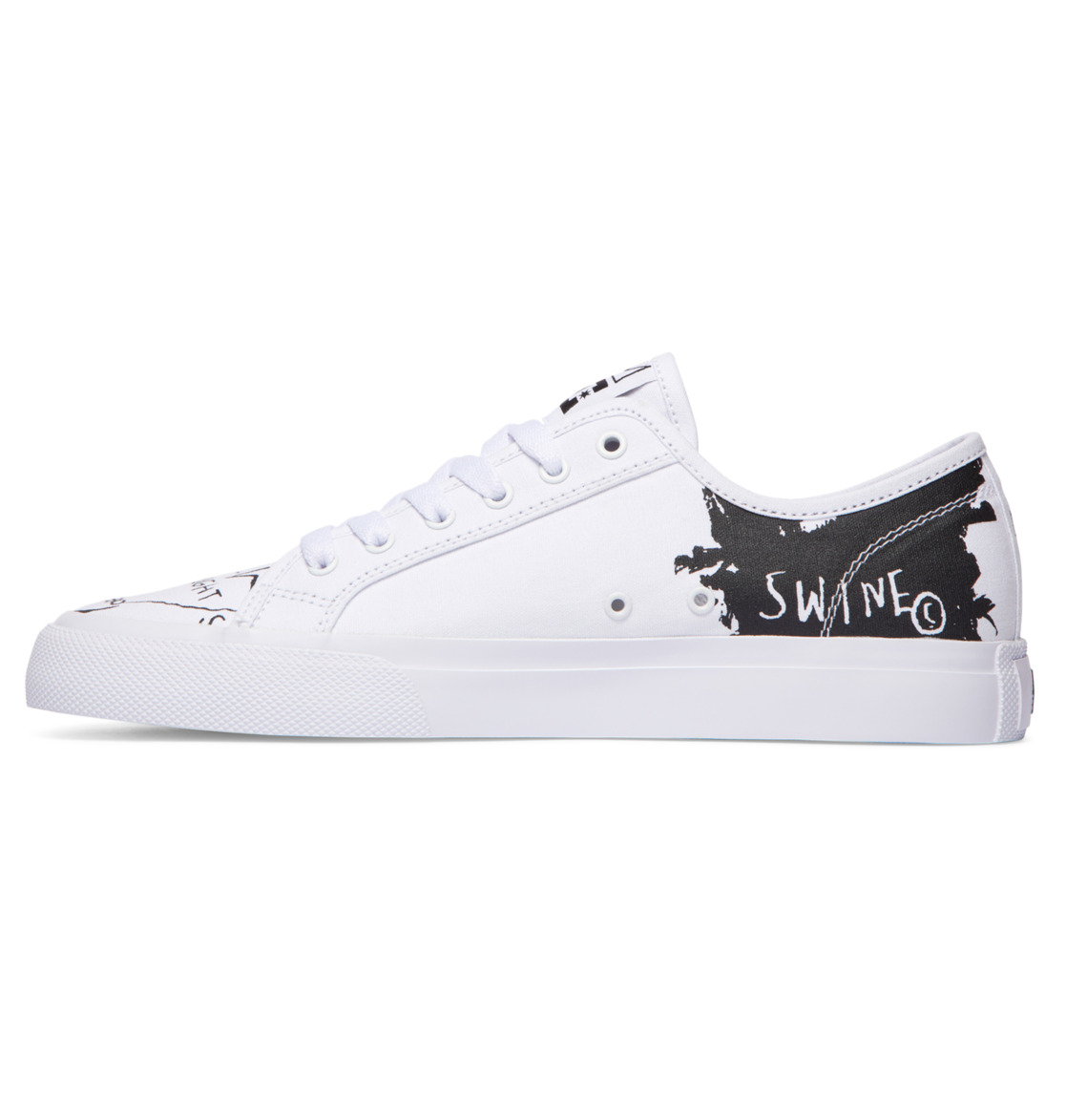 DC Basquiat Manual Men Sneakers White / Black / White | US-0351NVU