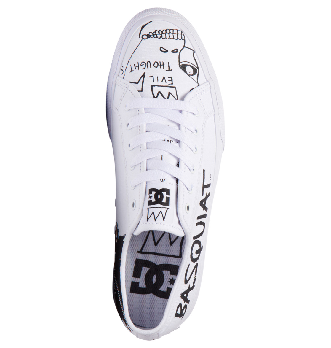 DC Basquiat Manual Men Sneakers White / Black / White | US-0351NVU