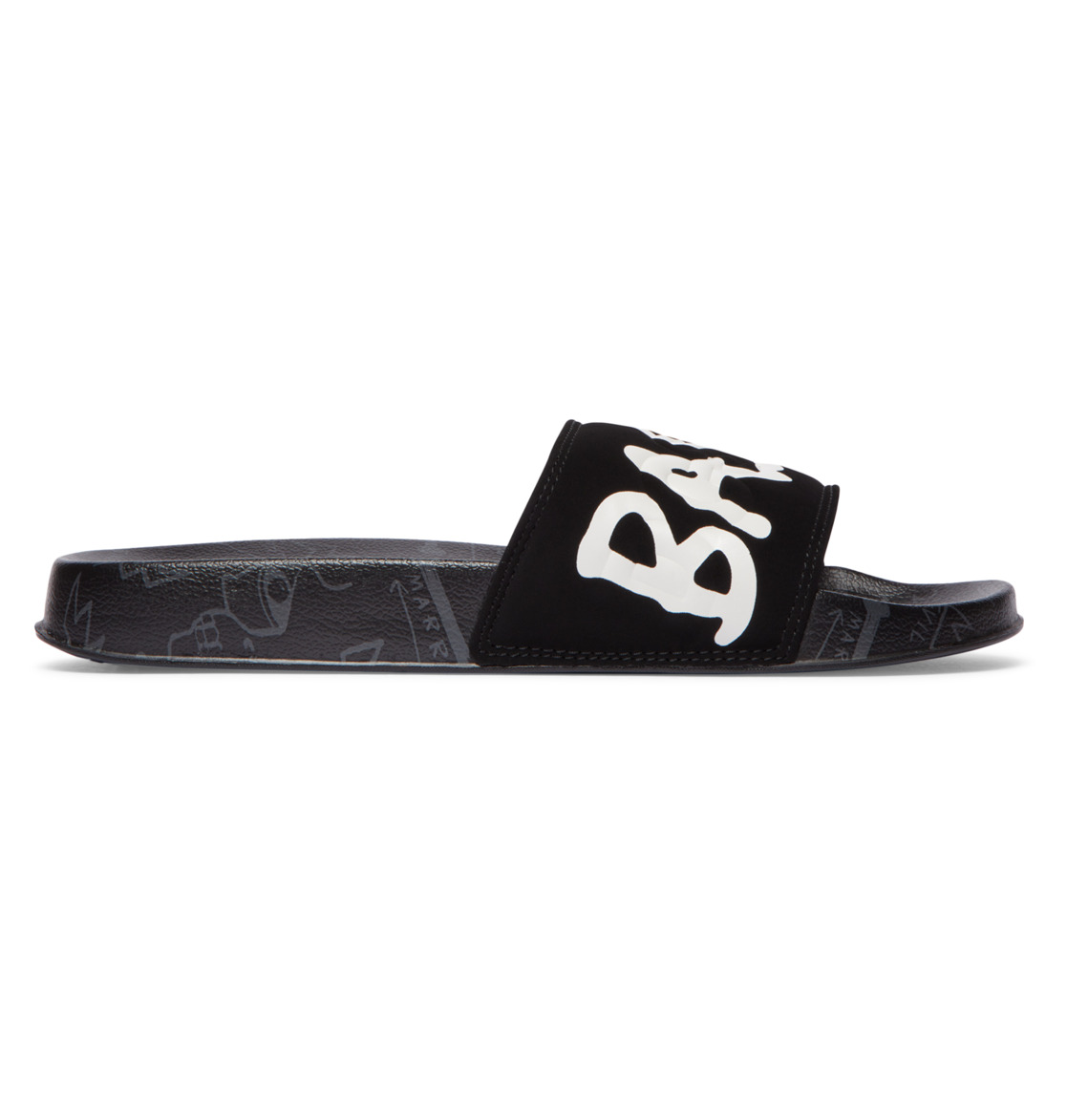 DC Basquiat Men Slides Black / Grey | US-9370XQI