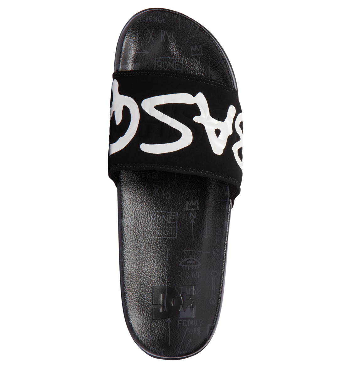 DC Basquiat Men Slides Black / Grey | US-9370XQI