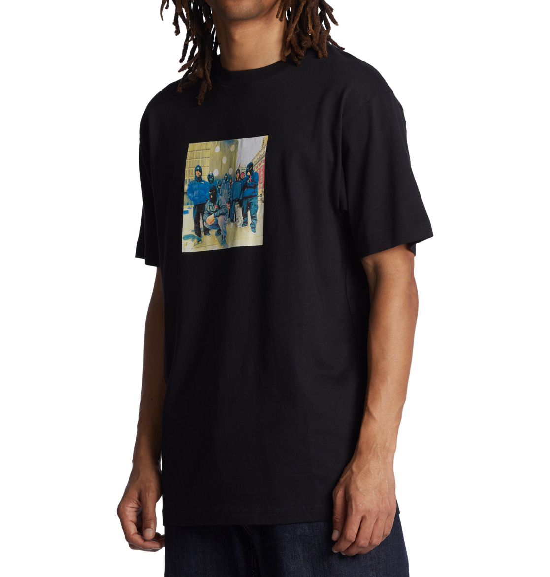 DC Bilyeu Philly Men T-Shirt Black | US-7213JQN