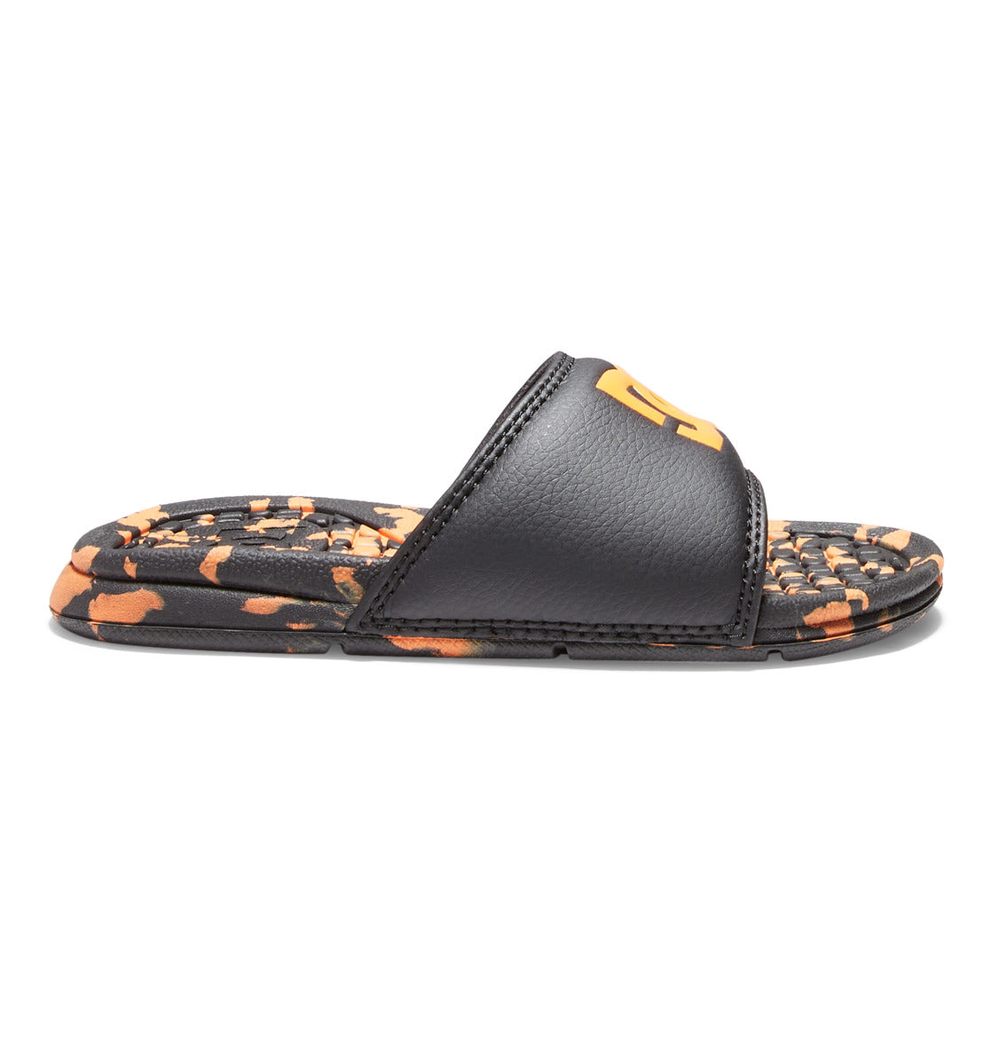 DC Bolsa Kids' Slides Black / Orange | US-3842AOI