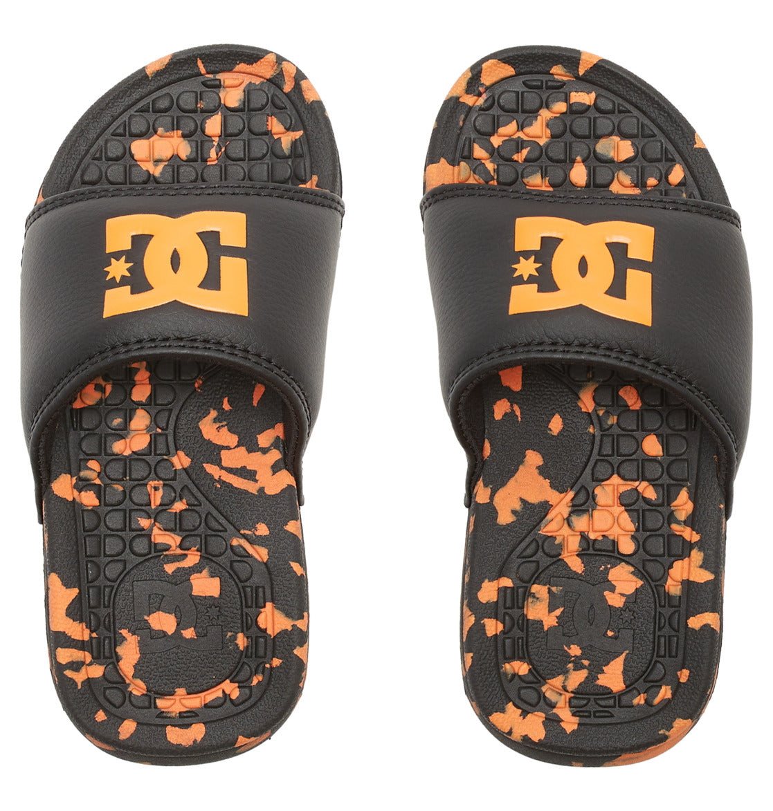 DC Bolsa Kids' Slides Black / Orange | US-3842AOI