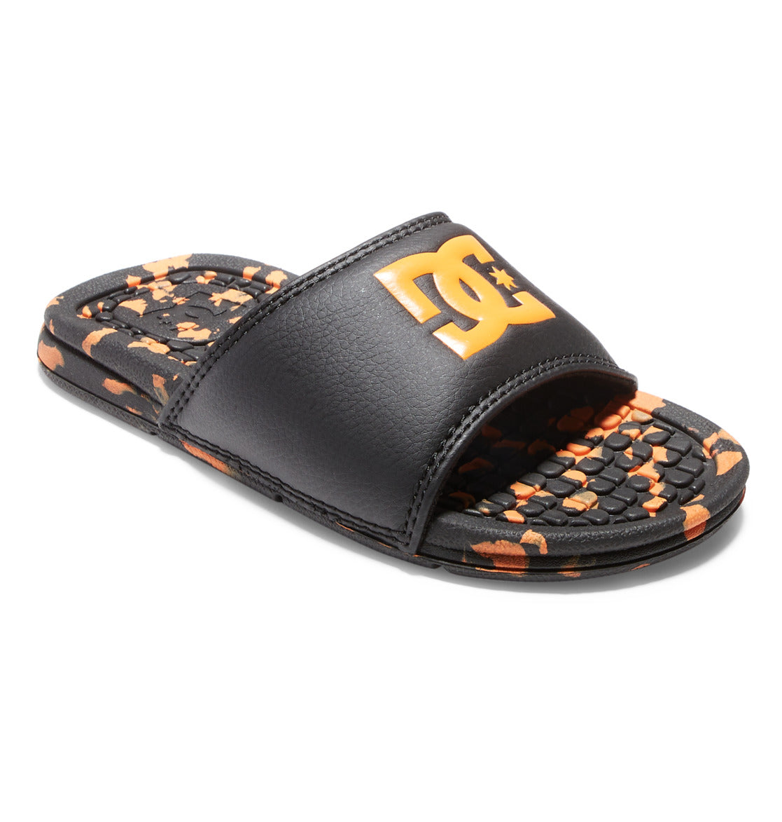 DC Bolsa Kids\' Slides Black / Orange | US-3842AOI