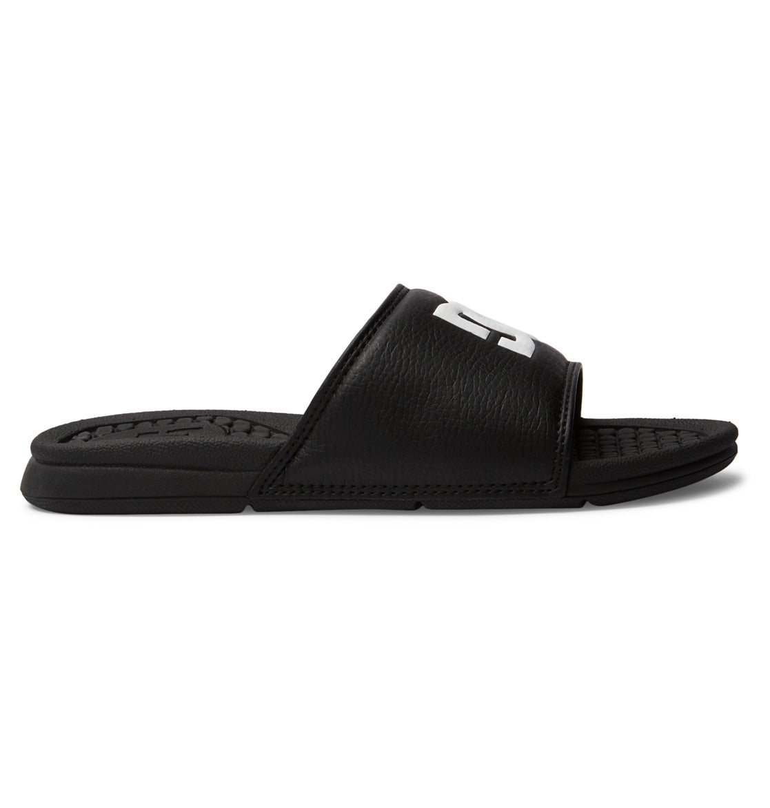 DC Bolsa Sandals Women Slides Black / White | US-5410SJD