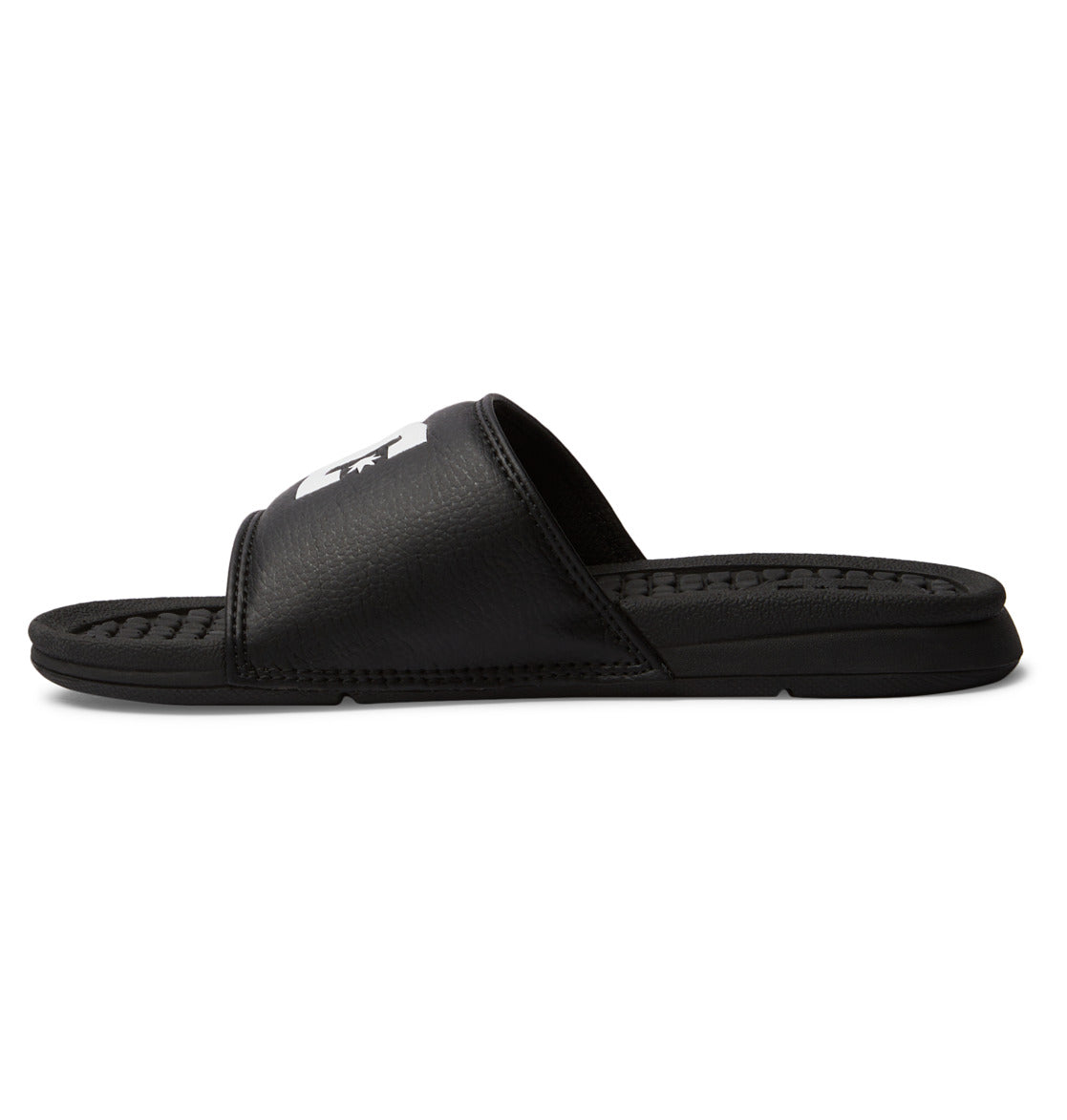 DC Bolsa Sandals Women Slides Black / White | US-5410SJD