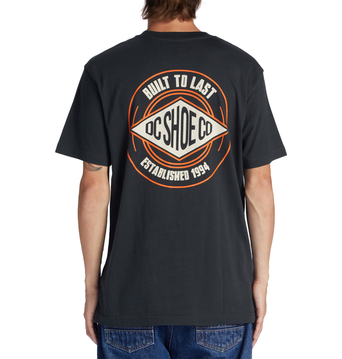 DC Built To Last Men T-Shirt Black | US-7361UYX