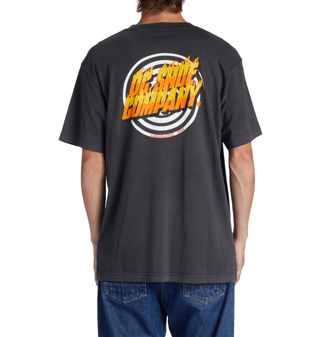 DC Burner Men T-Shirt Black Wash | US-2498CHK