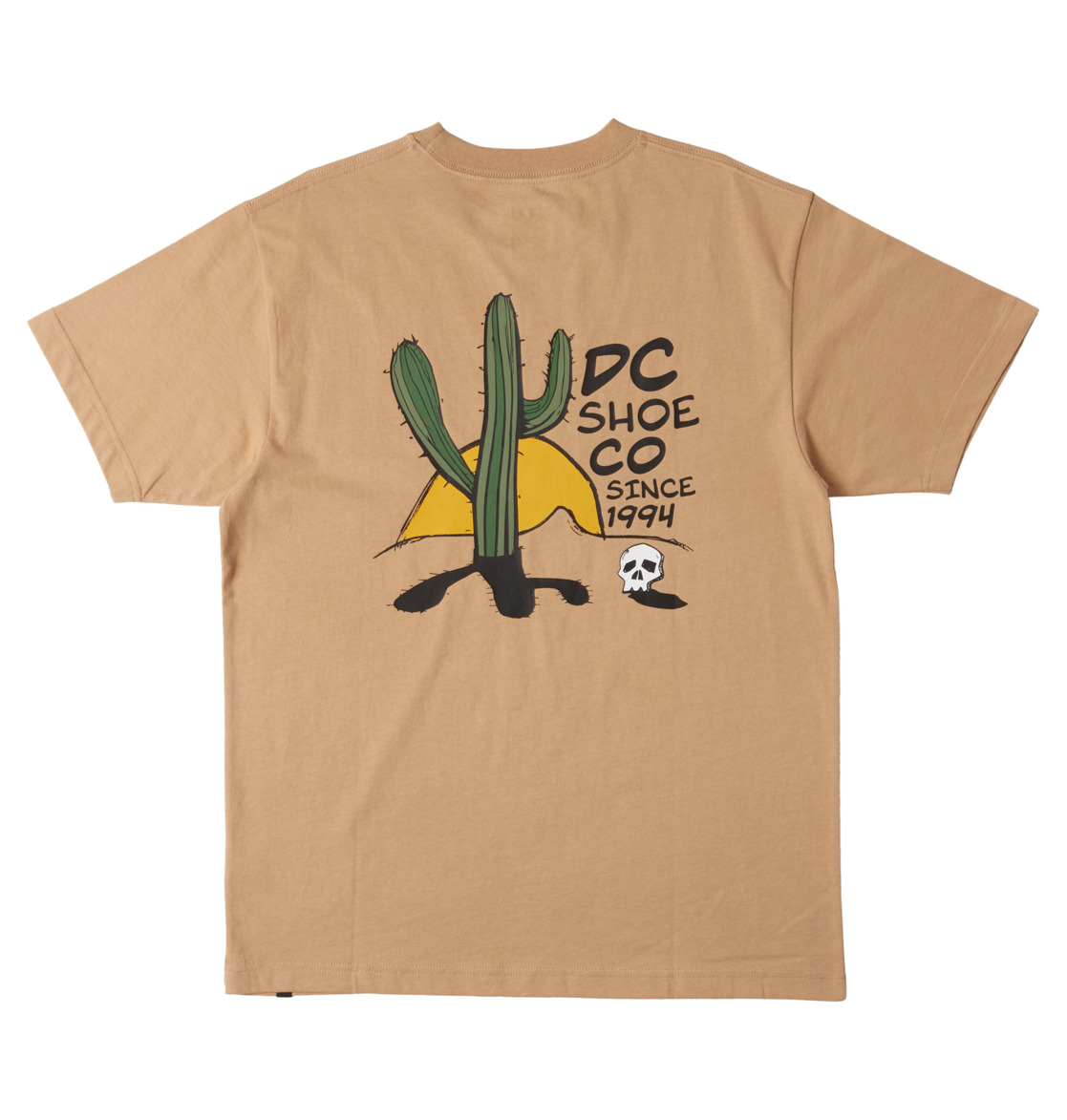 DC Cactus Crew Neck Men T-Shirt Brown | US-5864WFA