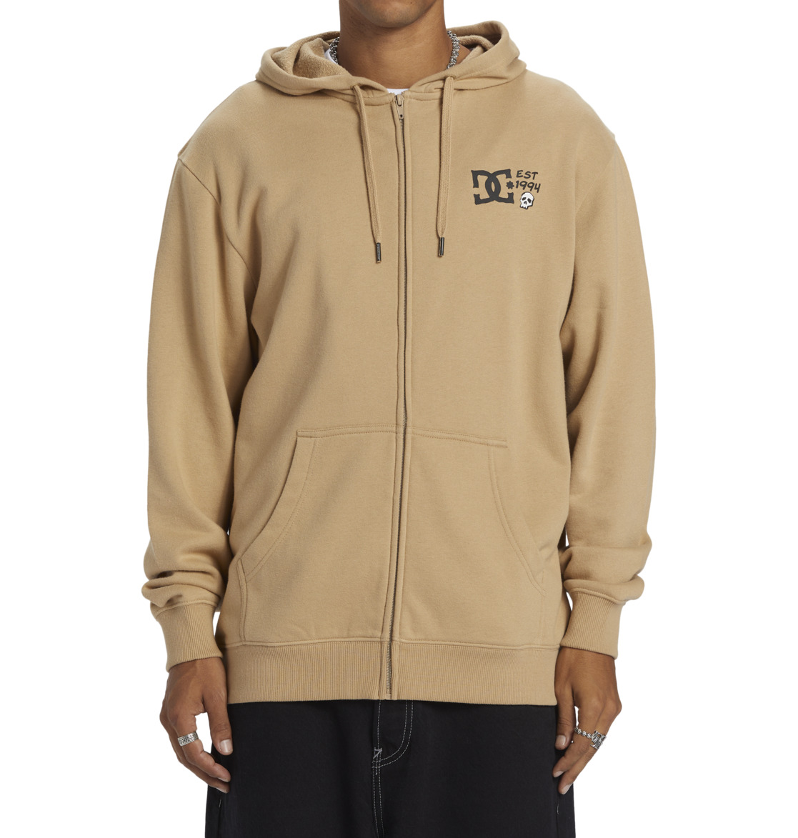 DC Cactus Zip-Up Men Hoodie Brown | US-5962EPQ