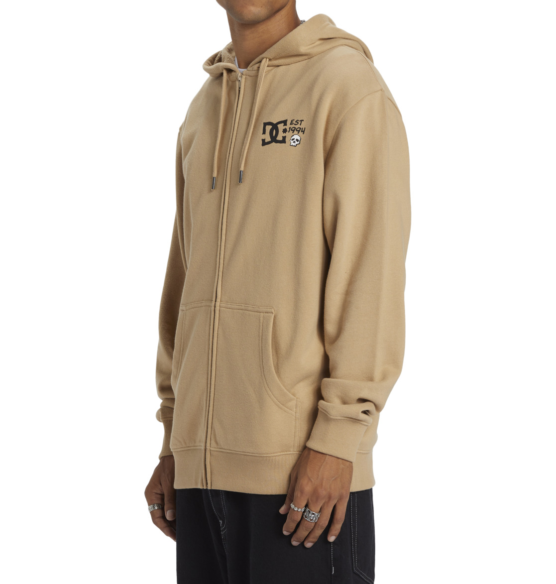 DC Cactus Zip-Up Men Hoodie Brown | US-5962EPQ