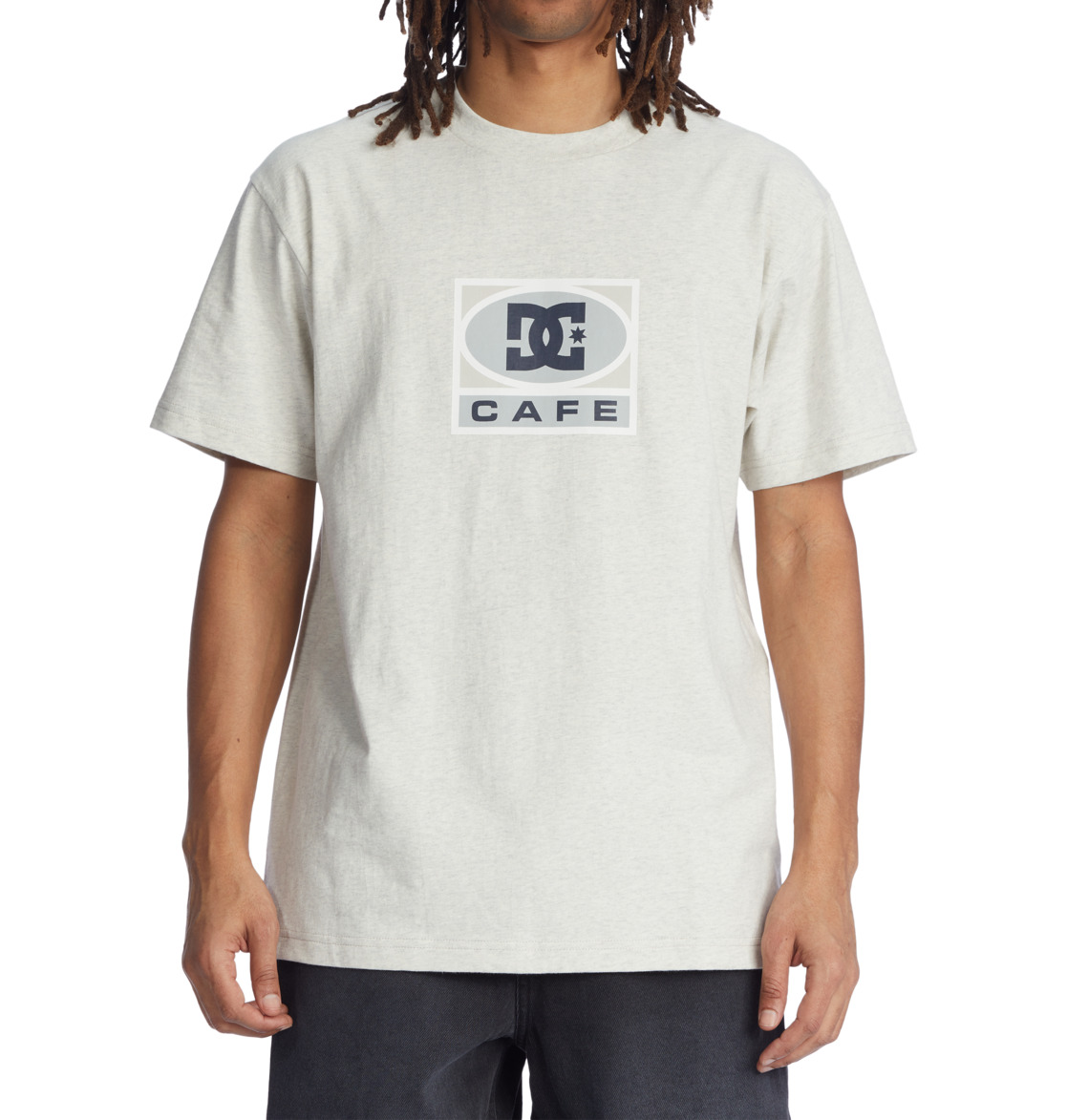 DC Cafe x DC Men T-Shirt Grey | US-2075DNQ