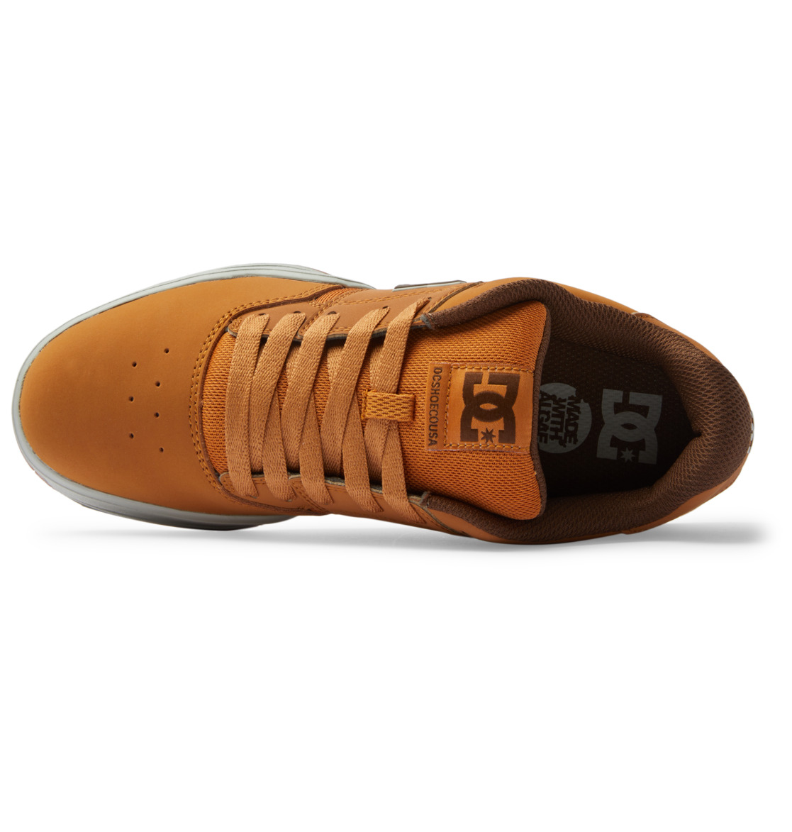 DC Central Leather Men Sneakers Brown / Chocolate | US-3259ESC