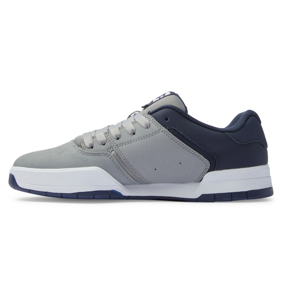 DC Central Leather Men Sneakers Navy / Grey | US-1368LOV