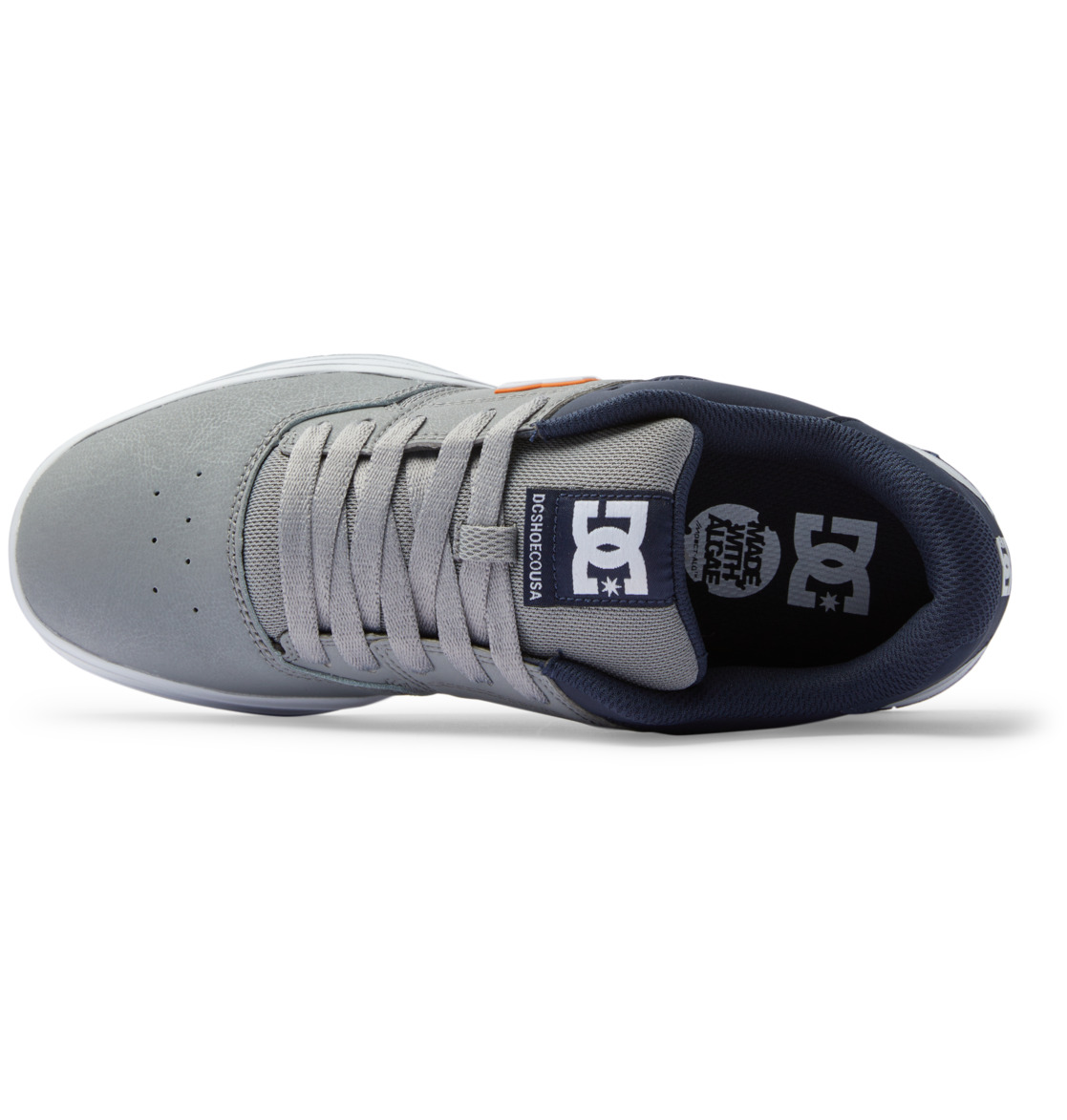 DC Central Leather Men Sneakers Navy / Grey | US-1368LOV