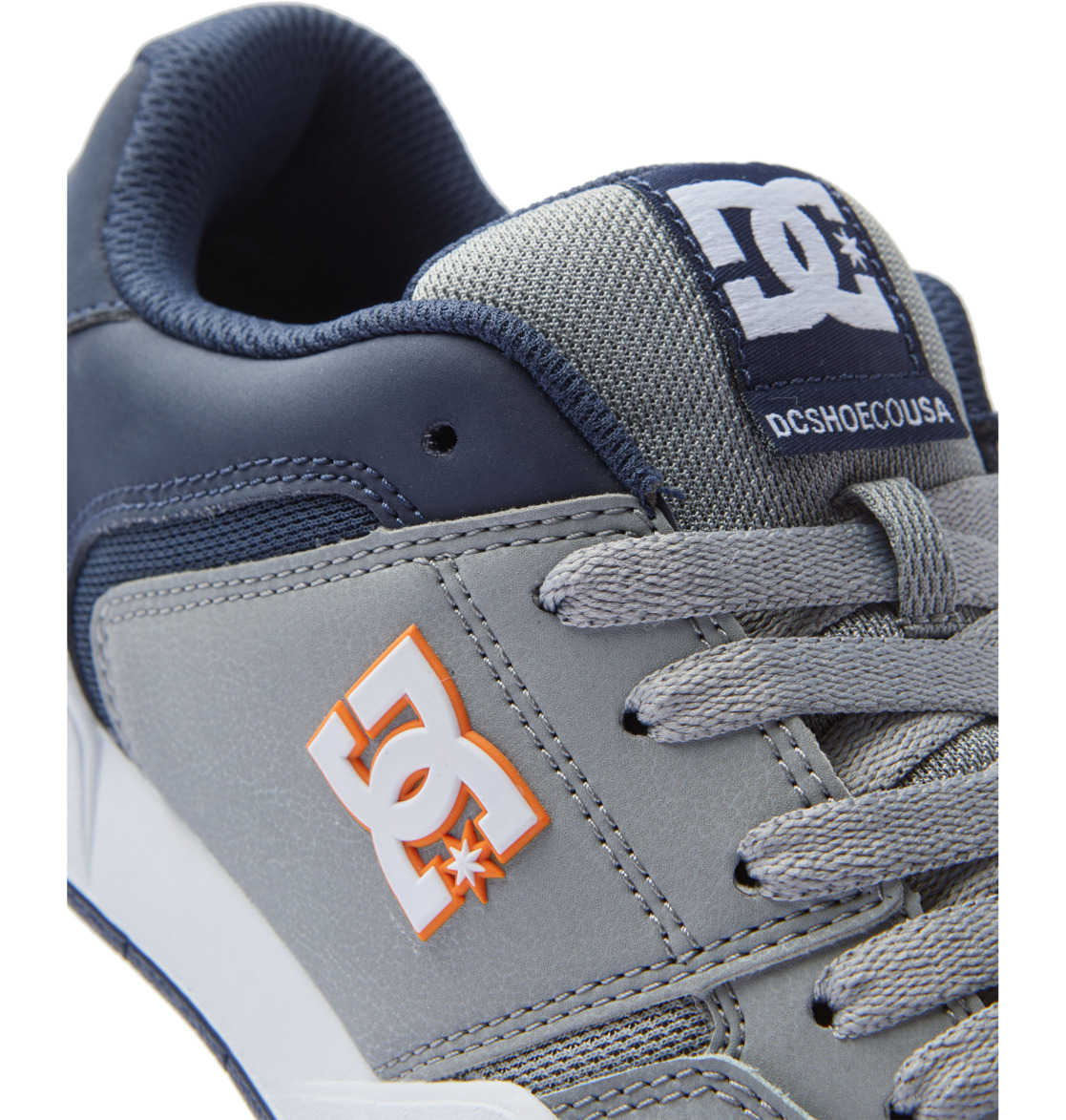 DC Central Leather Men Sneakers Navy / Grey | US-1368LOV