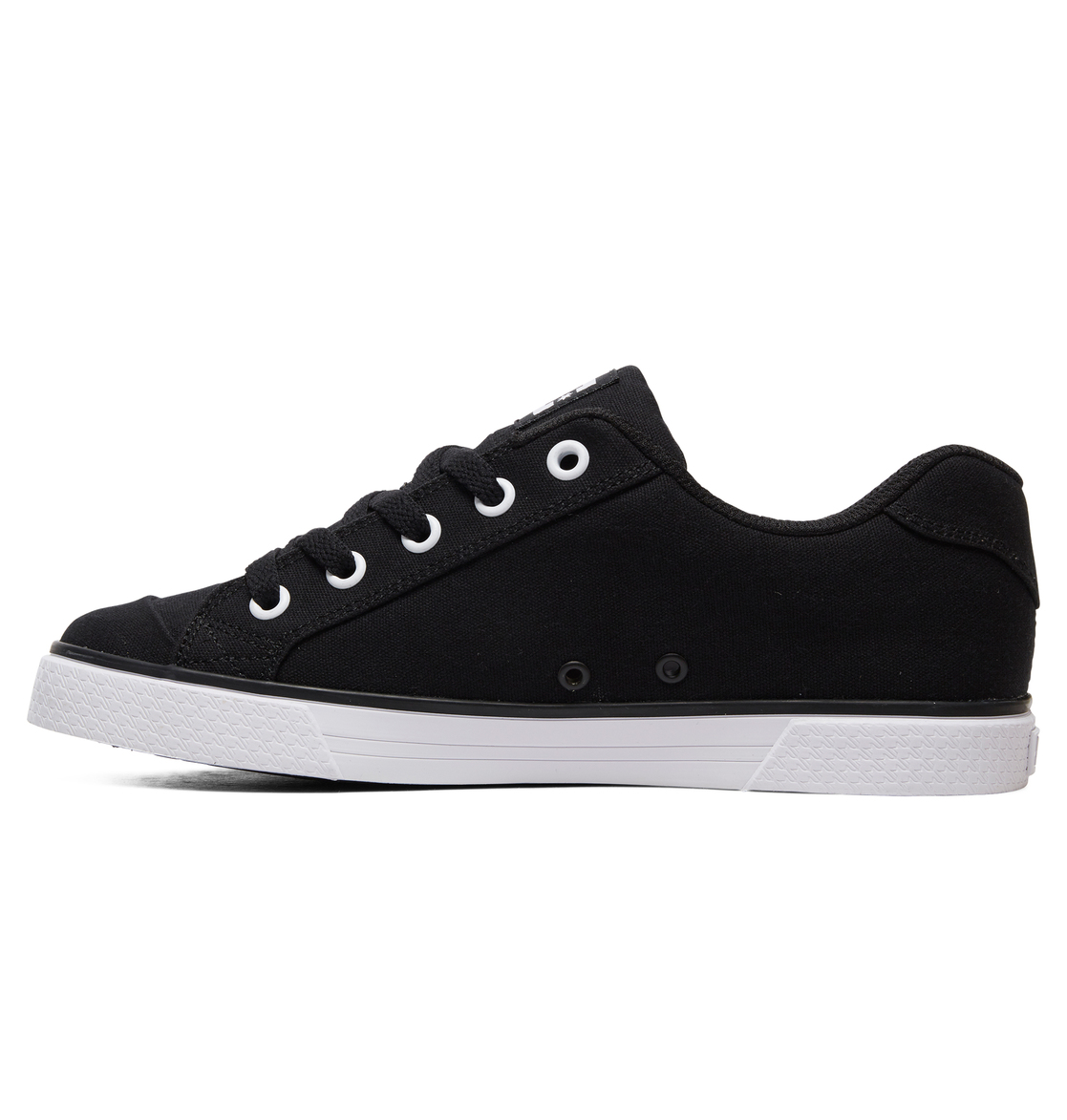 DC Chelsea Canvas Women Sneakers Black / White / Black | US-3815YGA