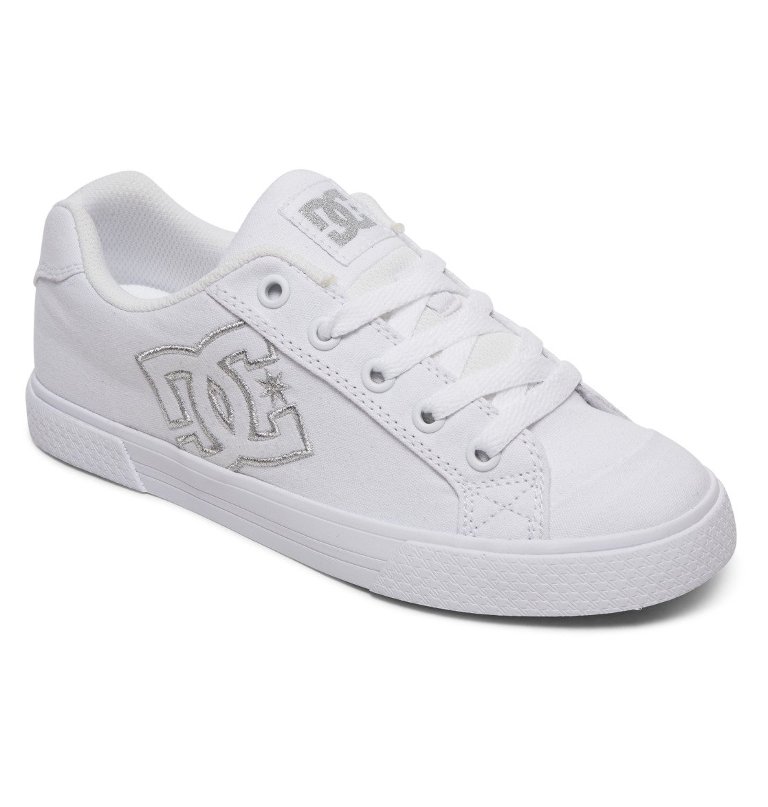 DC Chelsea Canvas Women Sneakers White / Silver | US-7203GBM