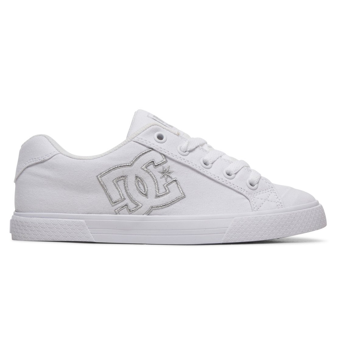 DC Chelsea Canvas Women Sneakers White / Silver | US-7203GBM