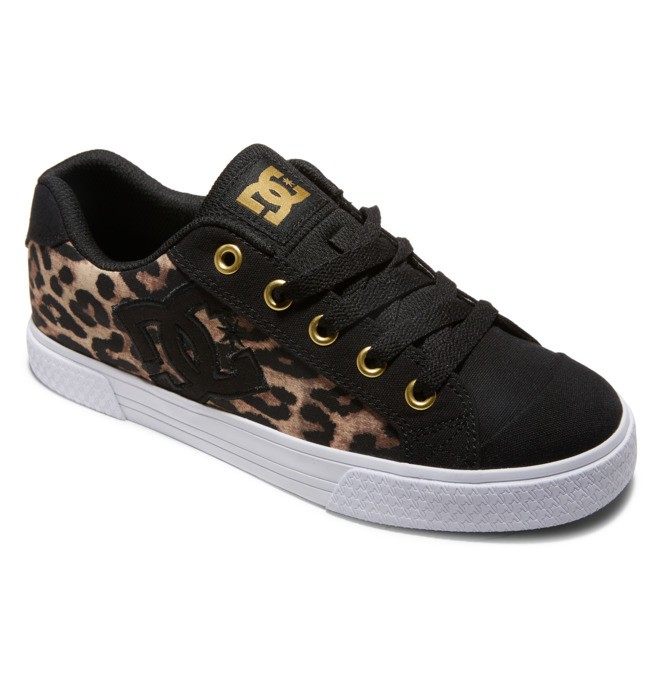 DC Chelsea Women Sneakers Black / Leopard | US-5083PUB