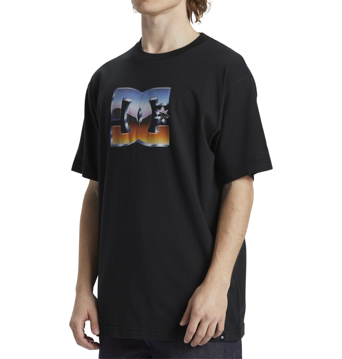 DC Chrome Men T-Shirt Black | US-5492AYG