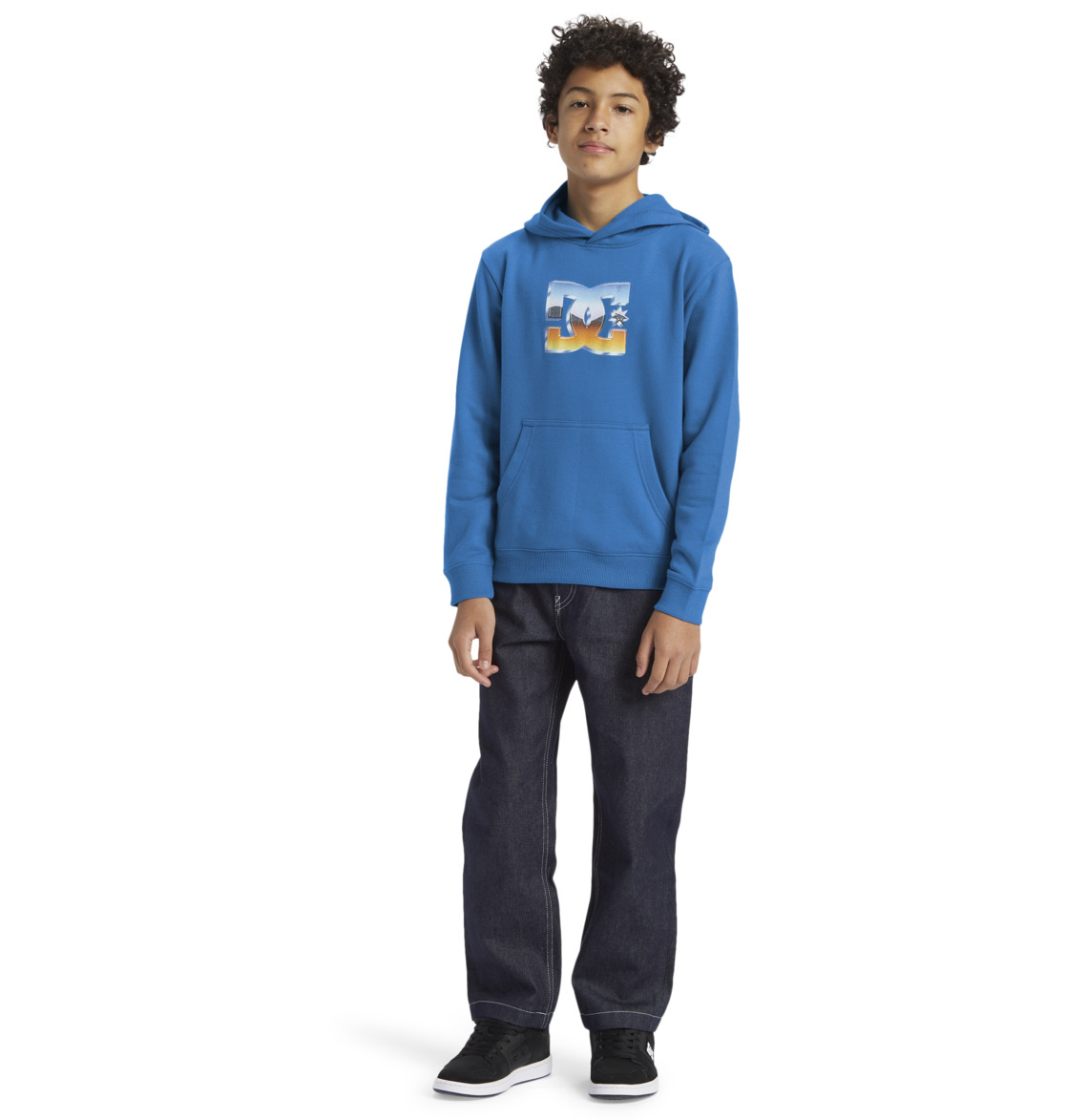 DC Chrome Pullover Kids' Hoodie Blue | US-6531ROL