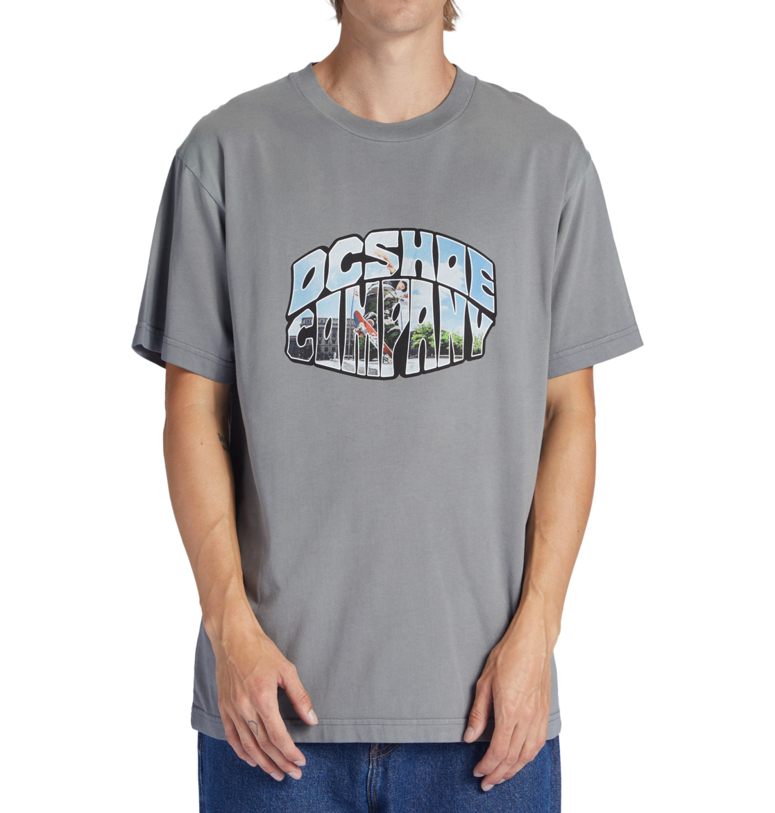 DC Citywide Men T-Shirt Grey | US-9176OWQ