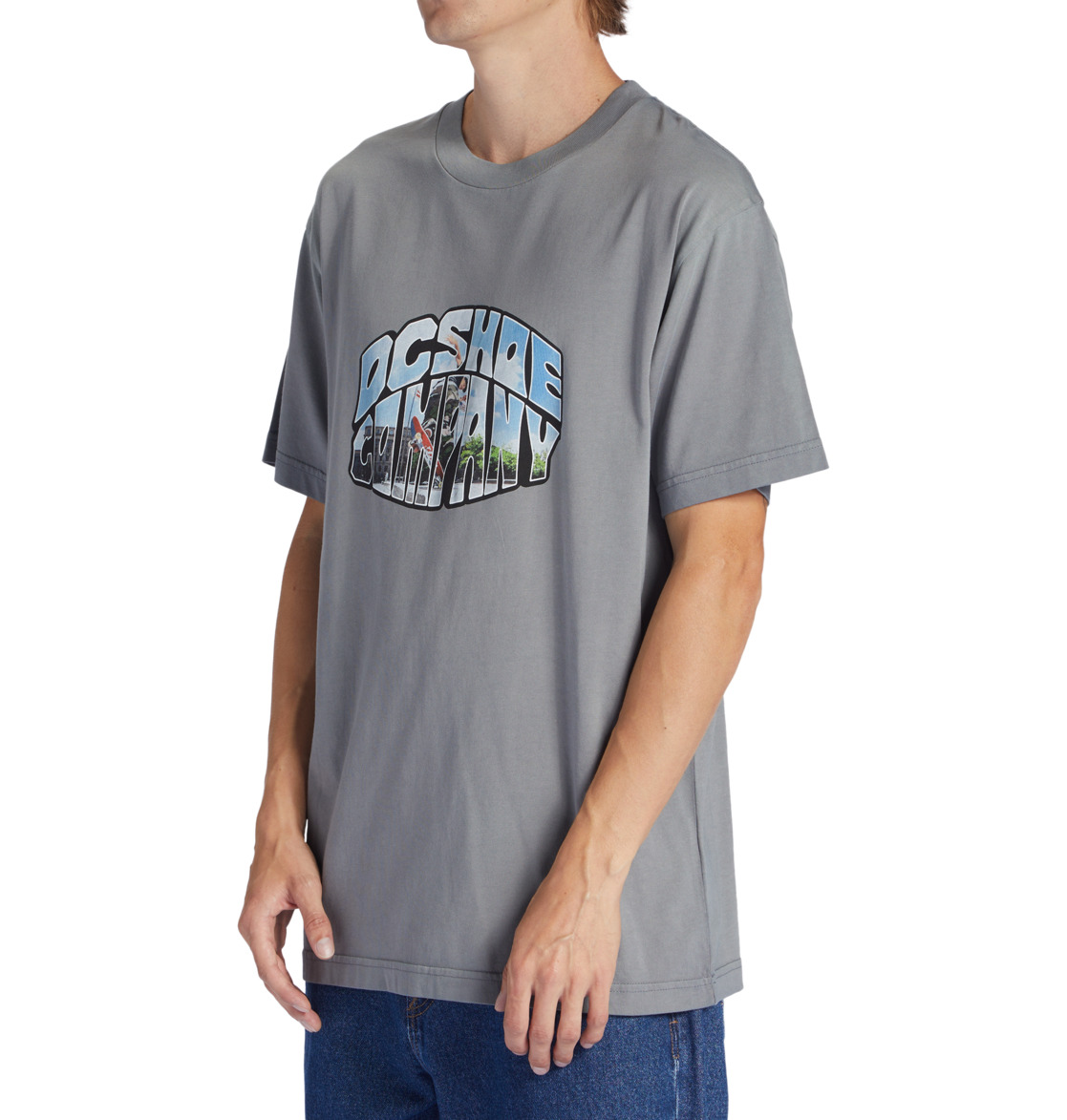 DC Citywide Men T-Shirt Grey | US-9176OWQ