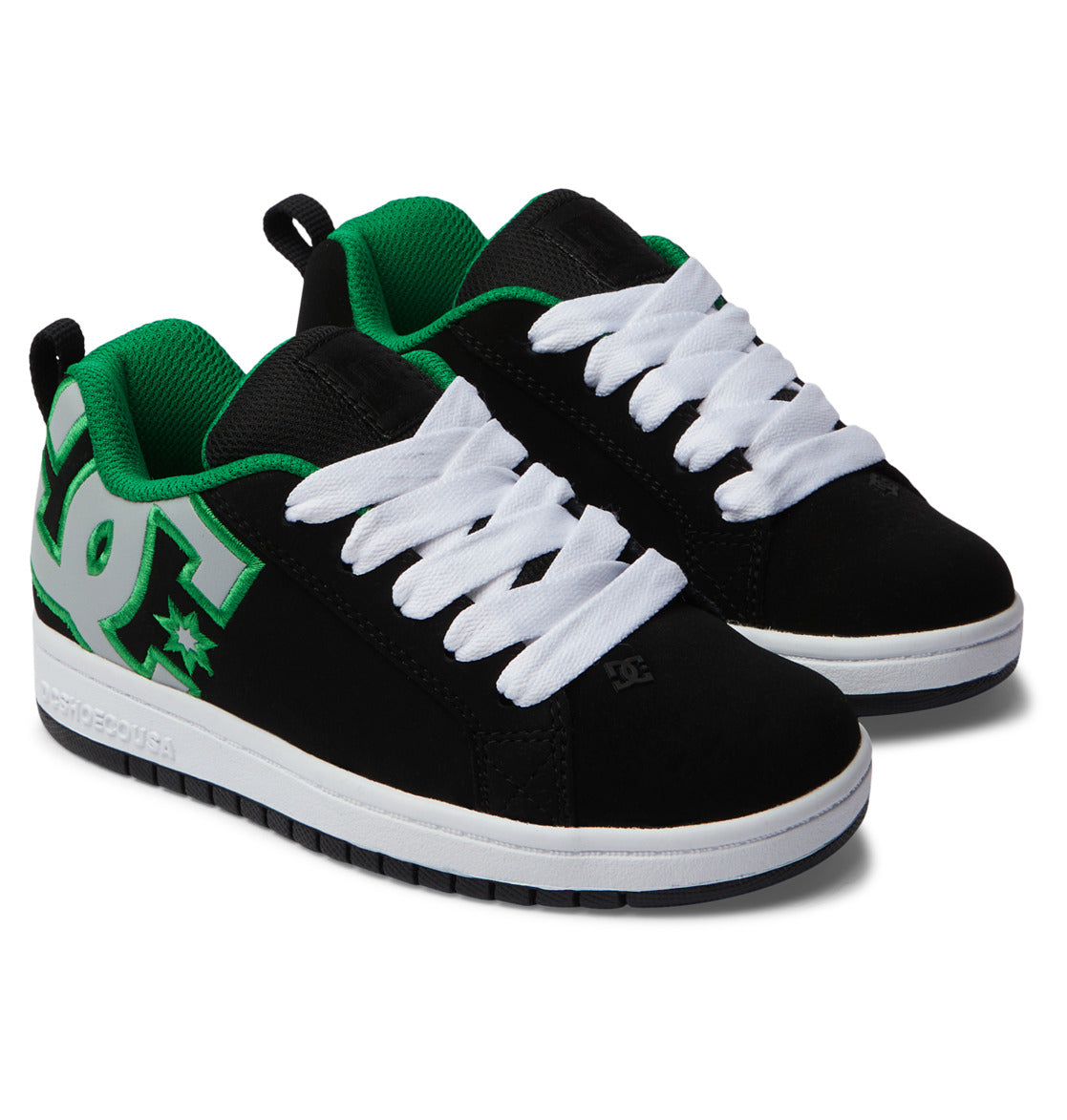 DC Court Graffik Kids' Sneakers Black / Green | US-1680RGQ