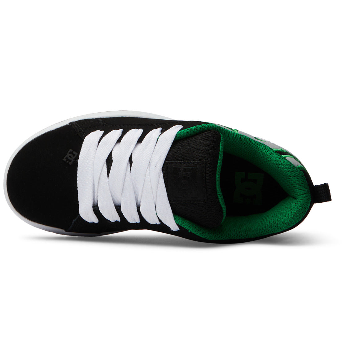 DC Court Graffik Kids' Sneakers Black / Green | US-1680RGQ