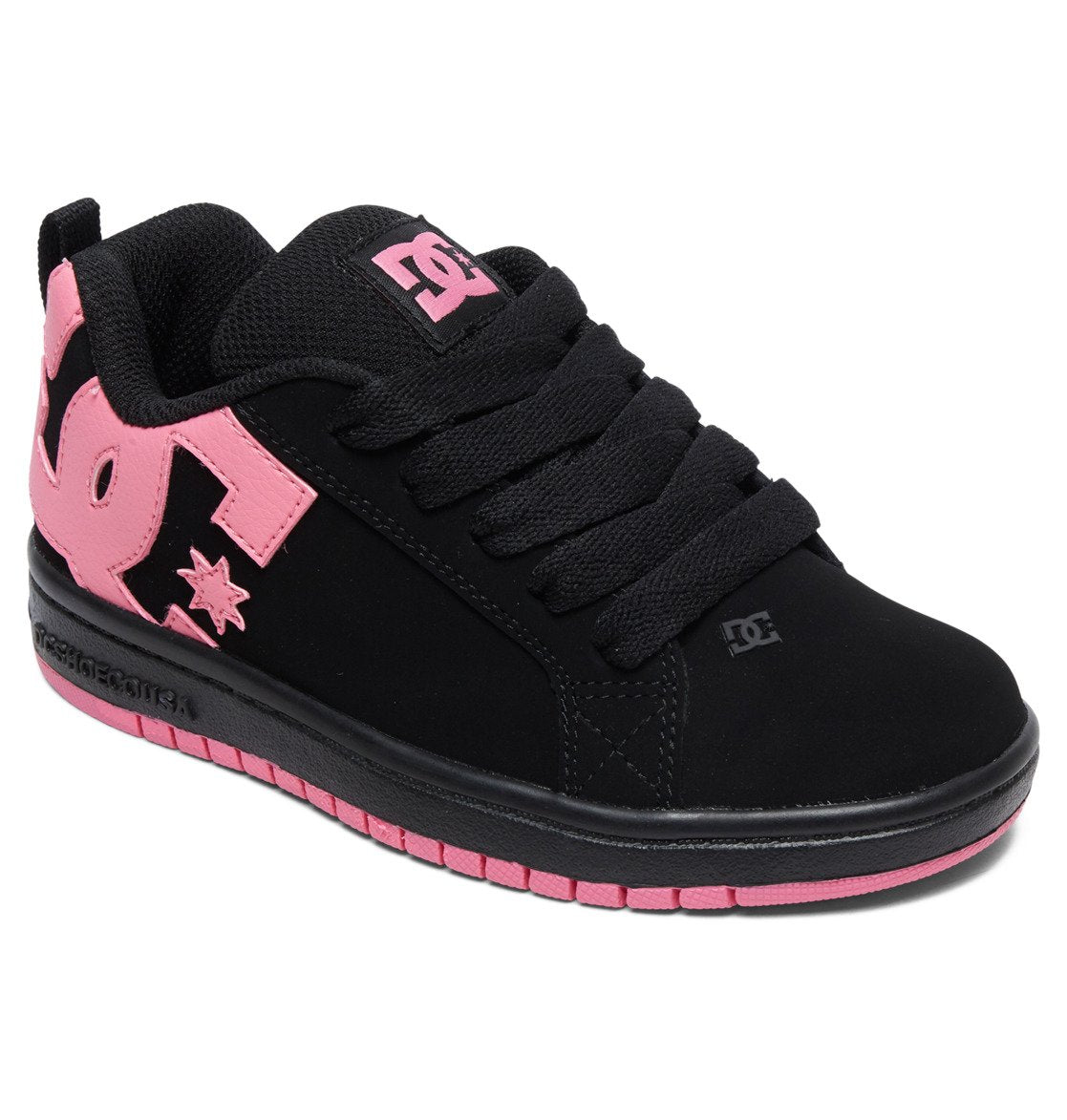 DC Court Graffik Kids' Sneakers Black / Pink | US-0872AVN