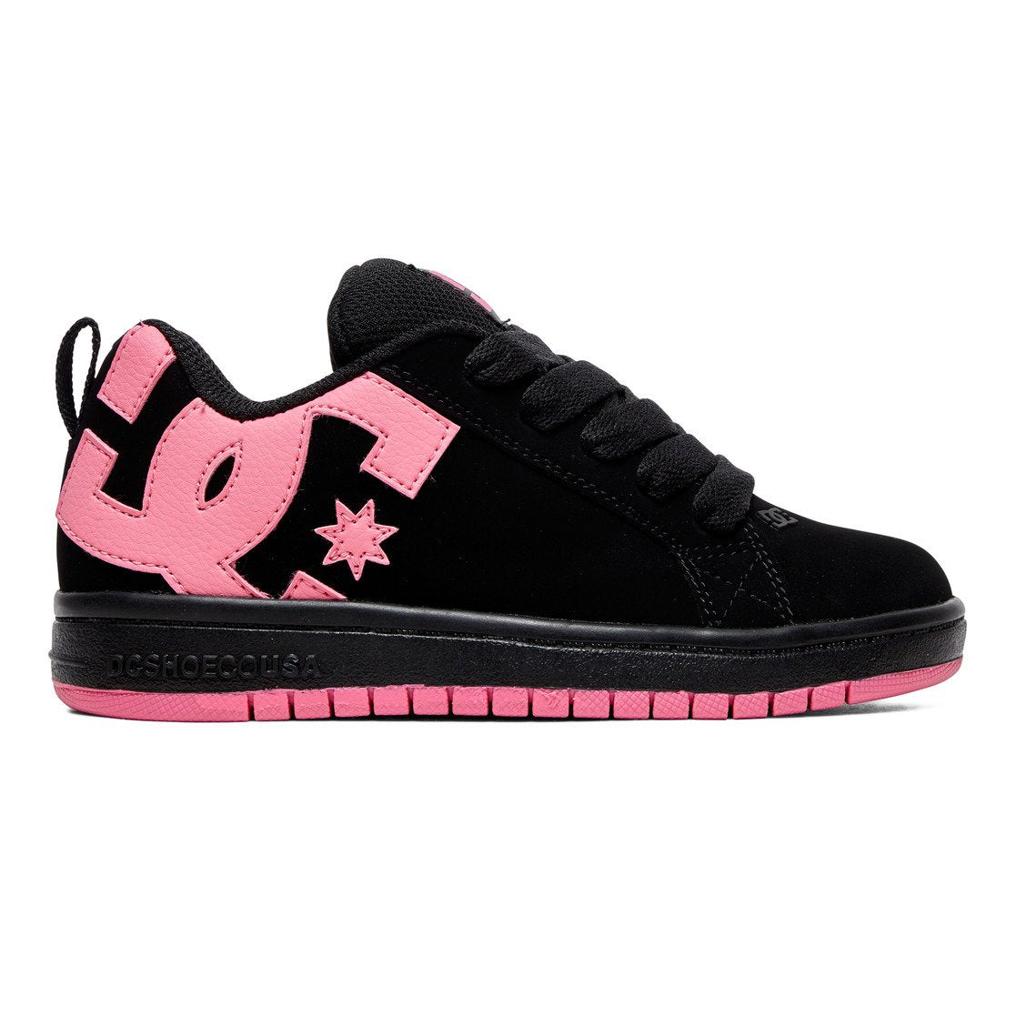 DC Court Graffik Kids\' Sneakers Black / Pink | US-0872AVN