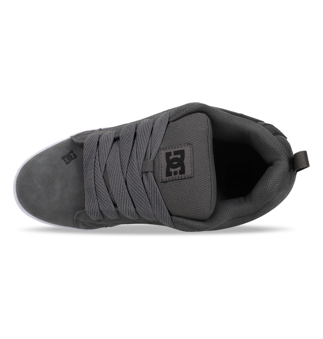 DC Court Graffik Leather Men Sneakers Grey / Black / White | US-6953ZNR