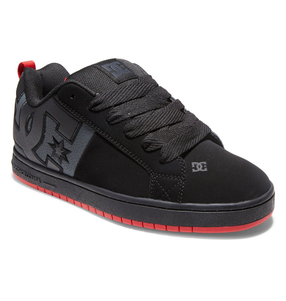 DC Court Graffik Men Sneakers Black / Grey / Red | US-0612DMX