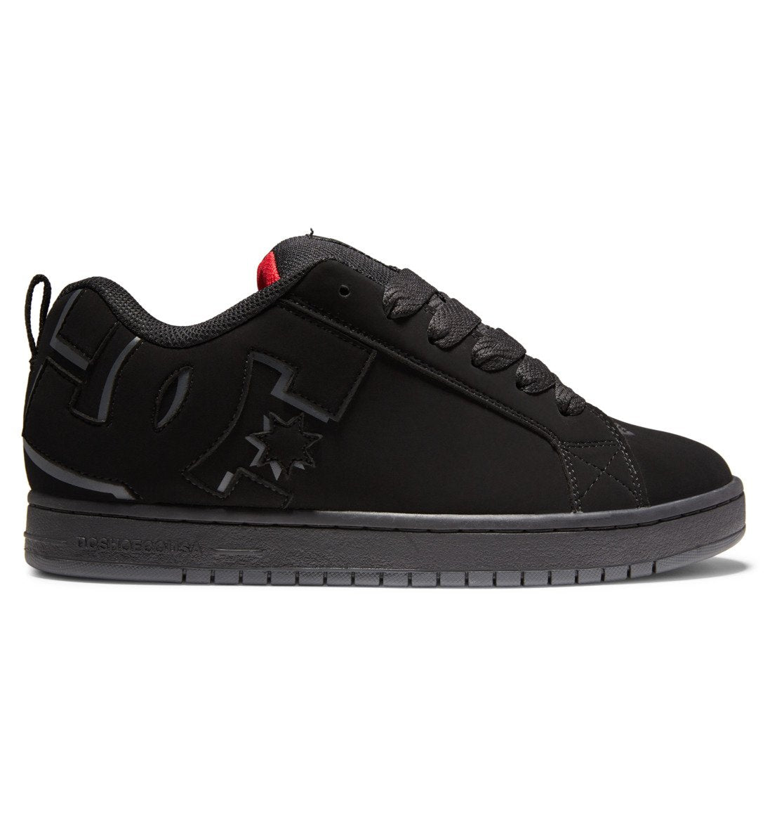 DC Court Graffik Men Sneakers Black / Red | US-7564BGP