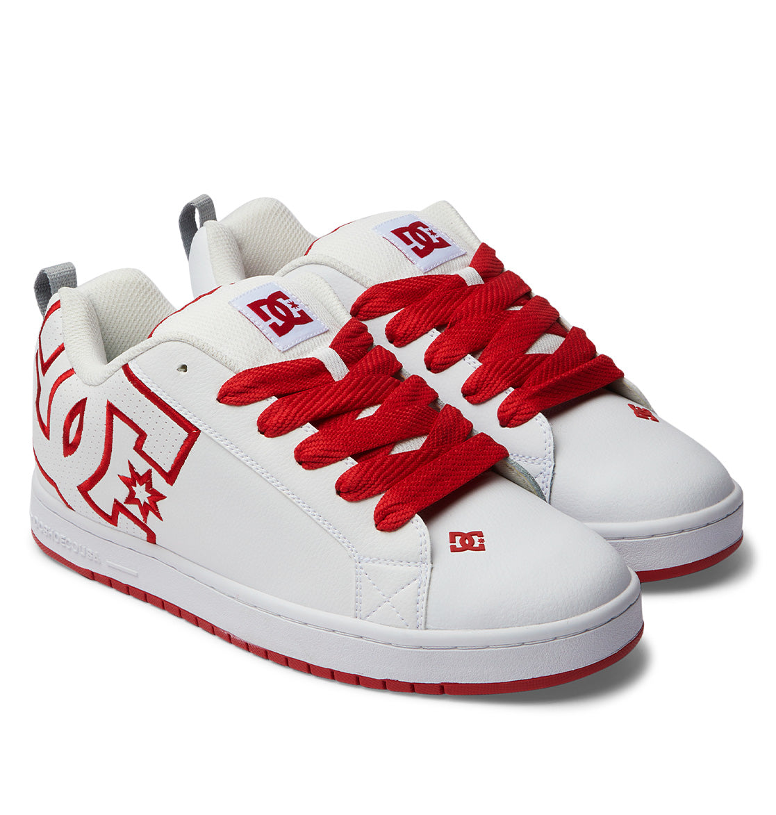 DC Court Graffik Men Sneakers White / Red / Grey | US-0146EDY