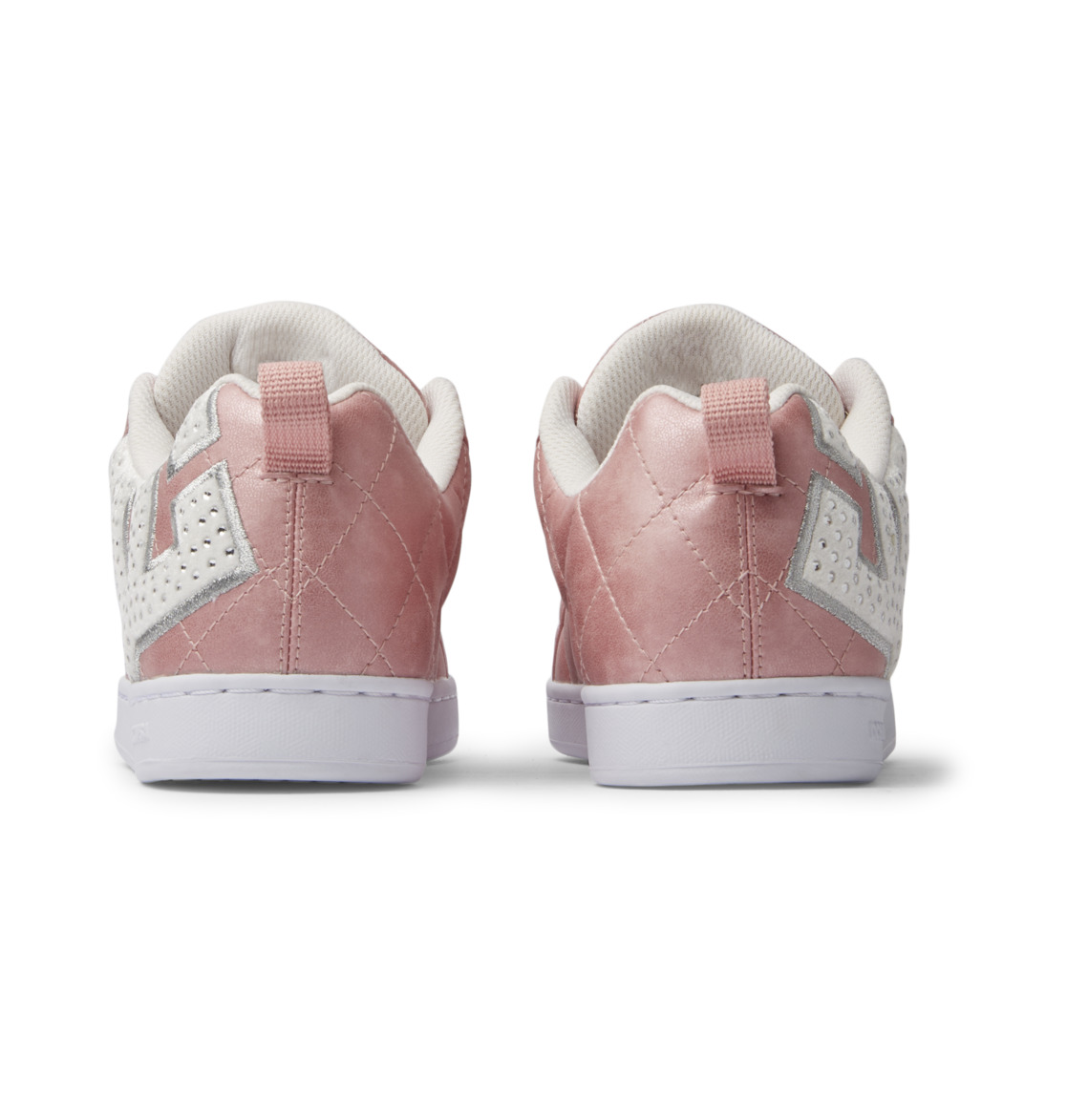 DC Court Graffik SE Leather Women Sneakers Pink Silver | US-8602CGR