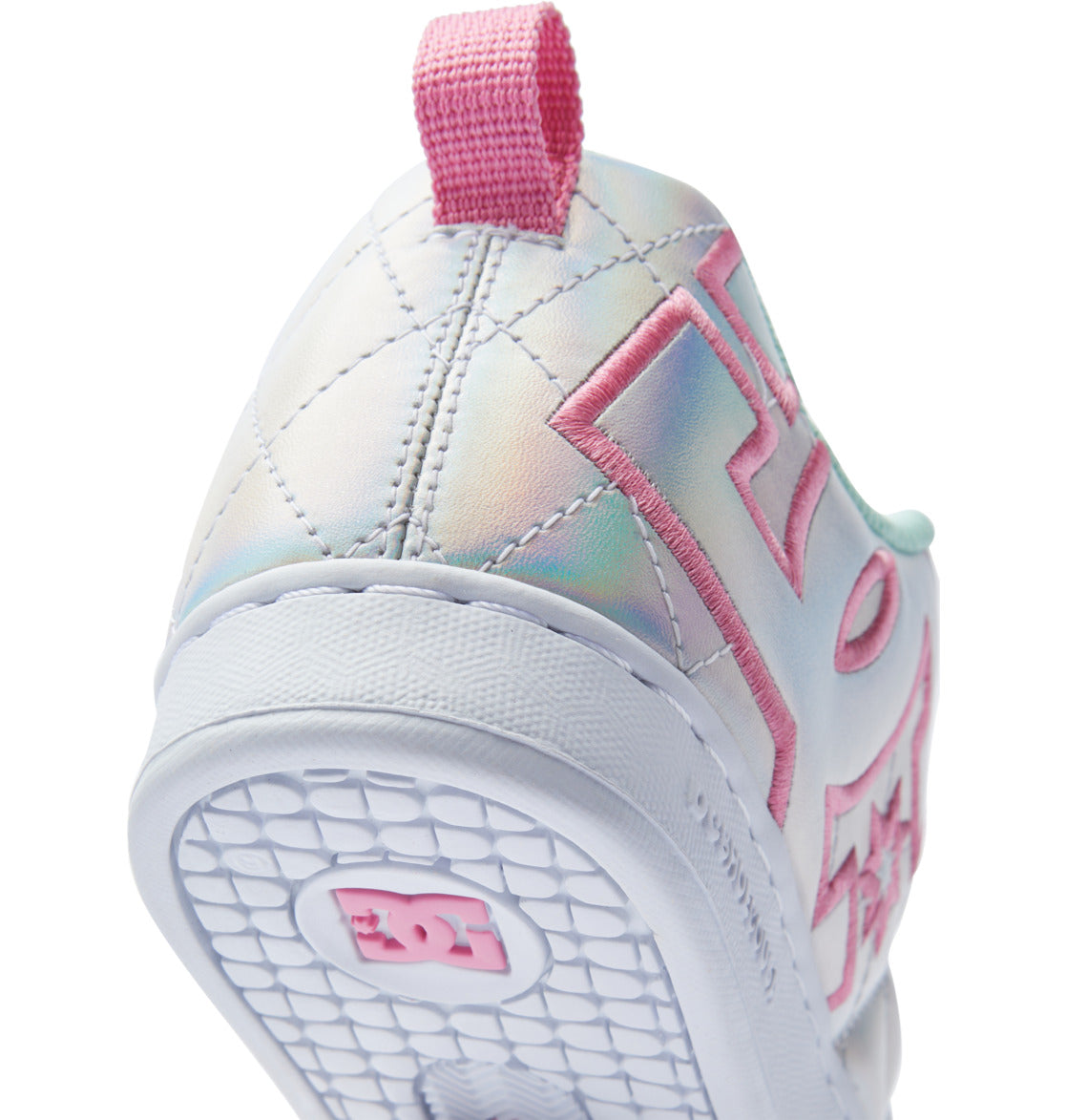 DC Court Graffik SE Women Sneakers White / Metal Silver / Pink | US-9825ZGJ